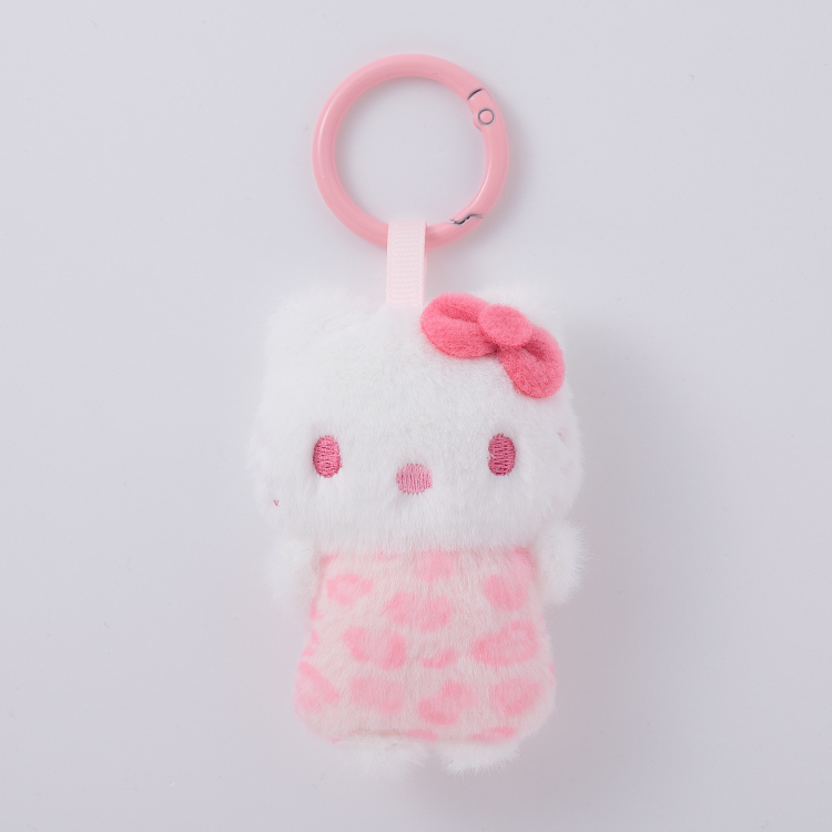 SANRIO 三麗鷗 豹紋愛心 迷你毛茸茸吊飾 Q版