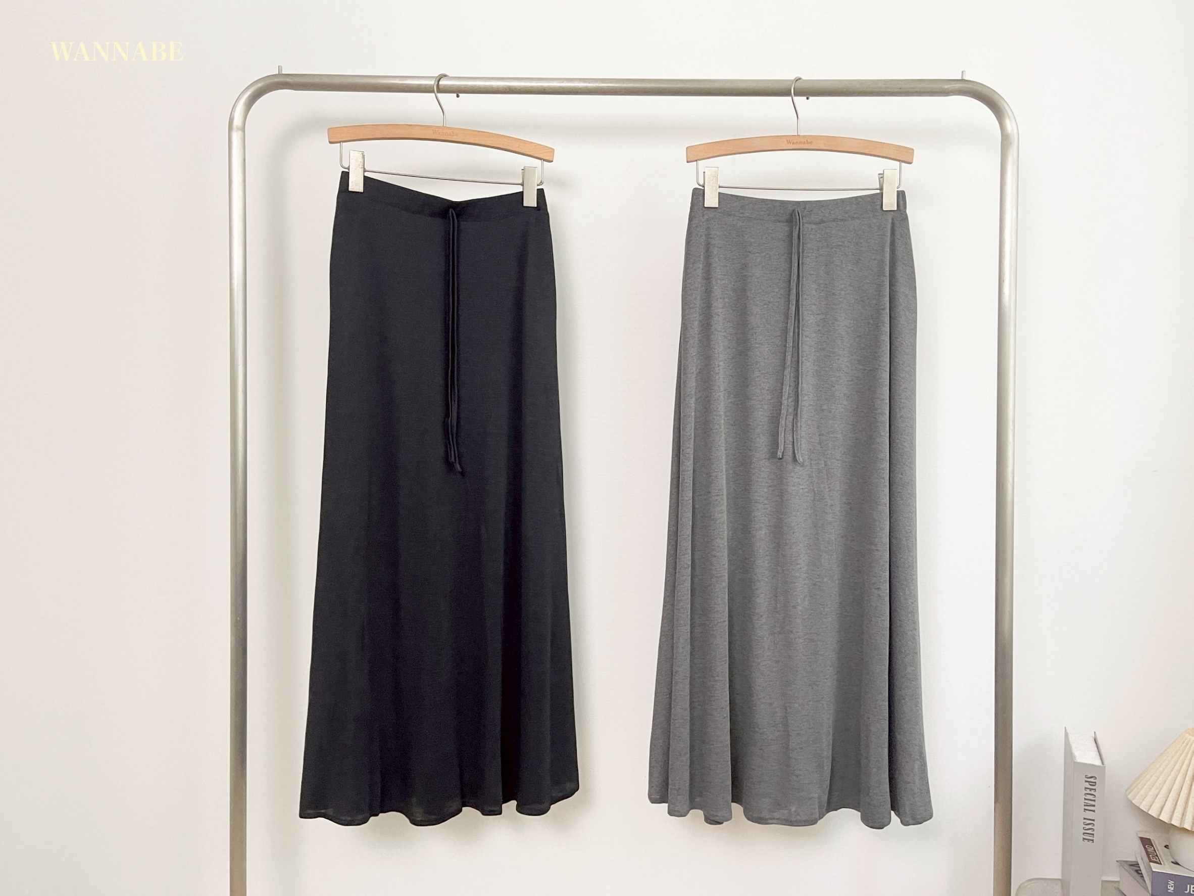 G6089-垂墜感鬆緊長裙