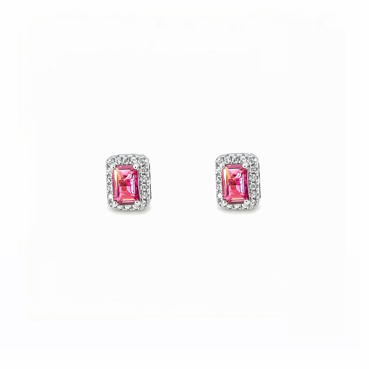 จิวเวลรี่น้ำหนักเบา|การ์เน็ต (Garnet)|เงิน S925|ต่างหู|E1