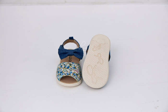 正韓夏Babyzzam 兩色藍色系蝴蝶結涼鞋