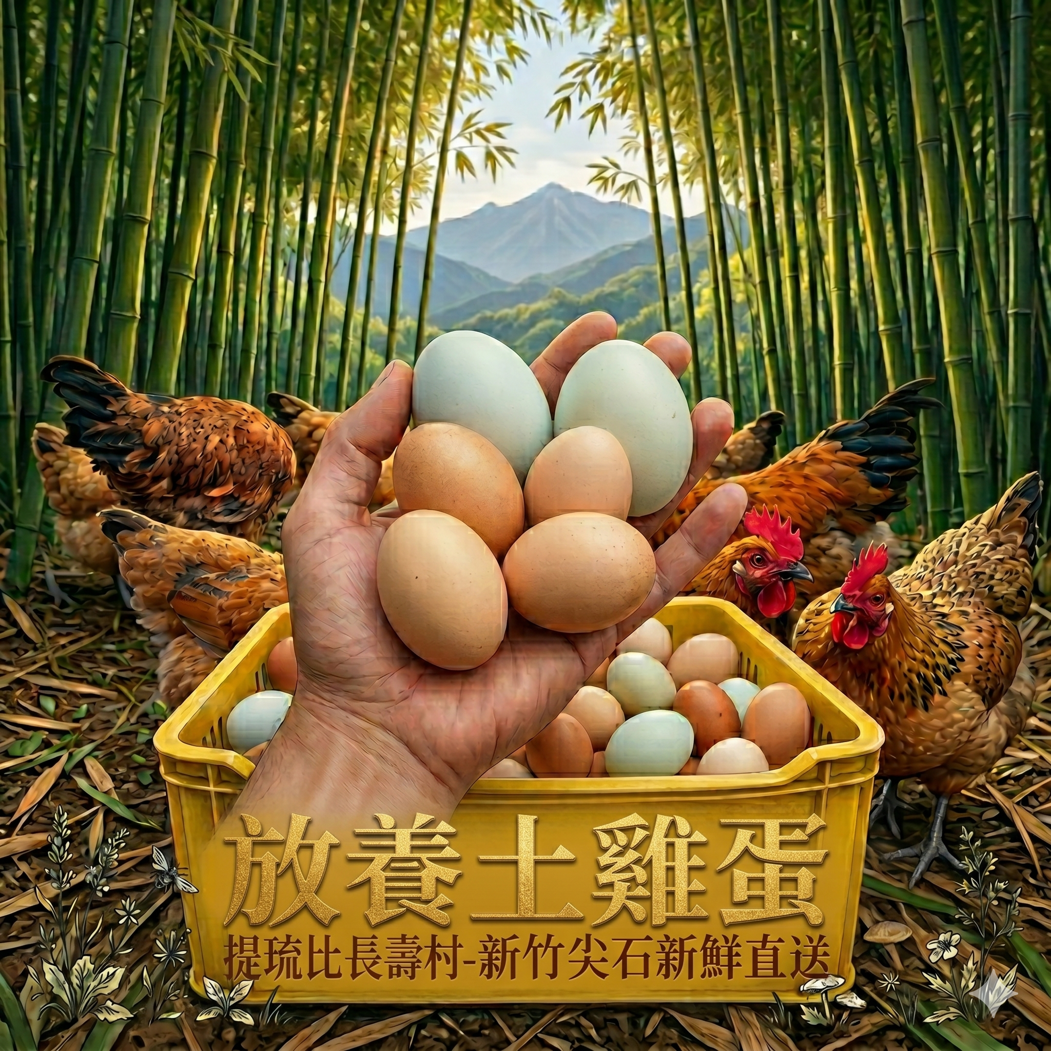 高山放養土雞蛋-新竹尖石新鮮直送｜供食用_非孵化用 【提琉比長壽村】