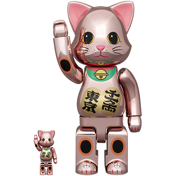 招き猫 招財猫 千万両 東京 桃金メッキ 100％ & 400％ NY@BRICK