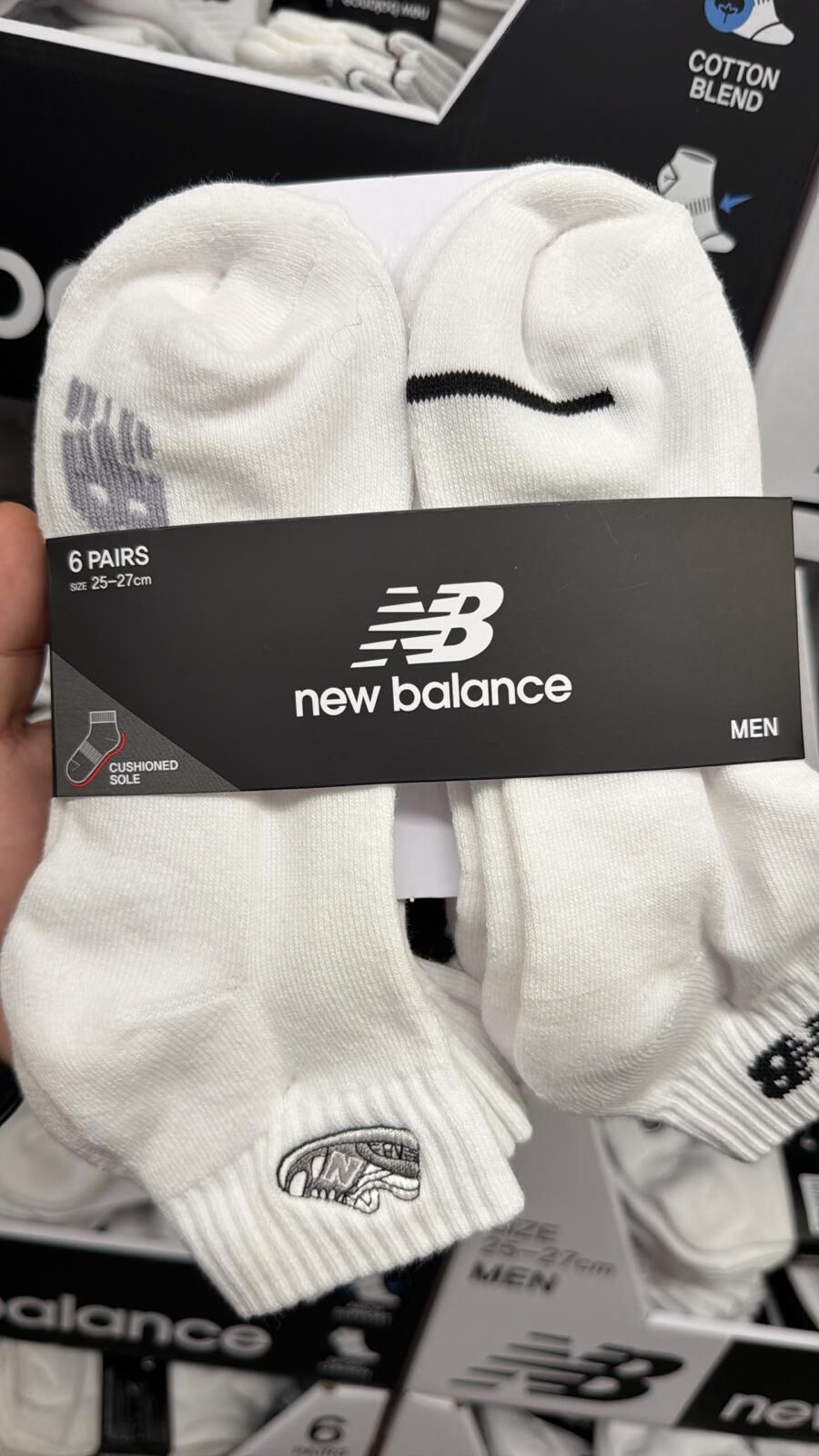 【直播】LX0418607 New Balance 男士爆款運動短襪6對裝