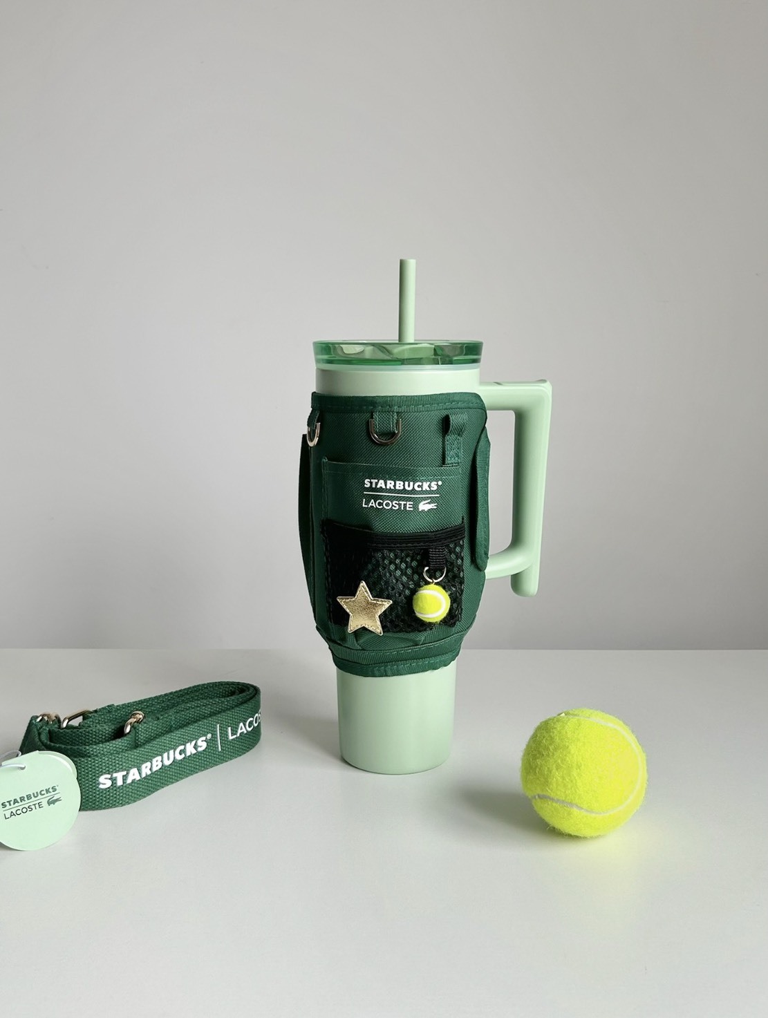 <可愛到炸掉😵‍💫> STARBUCKS X LACOSTE 星巴克聯名冰壩杯 杯套 吊飾 五款