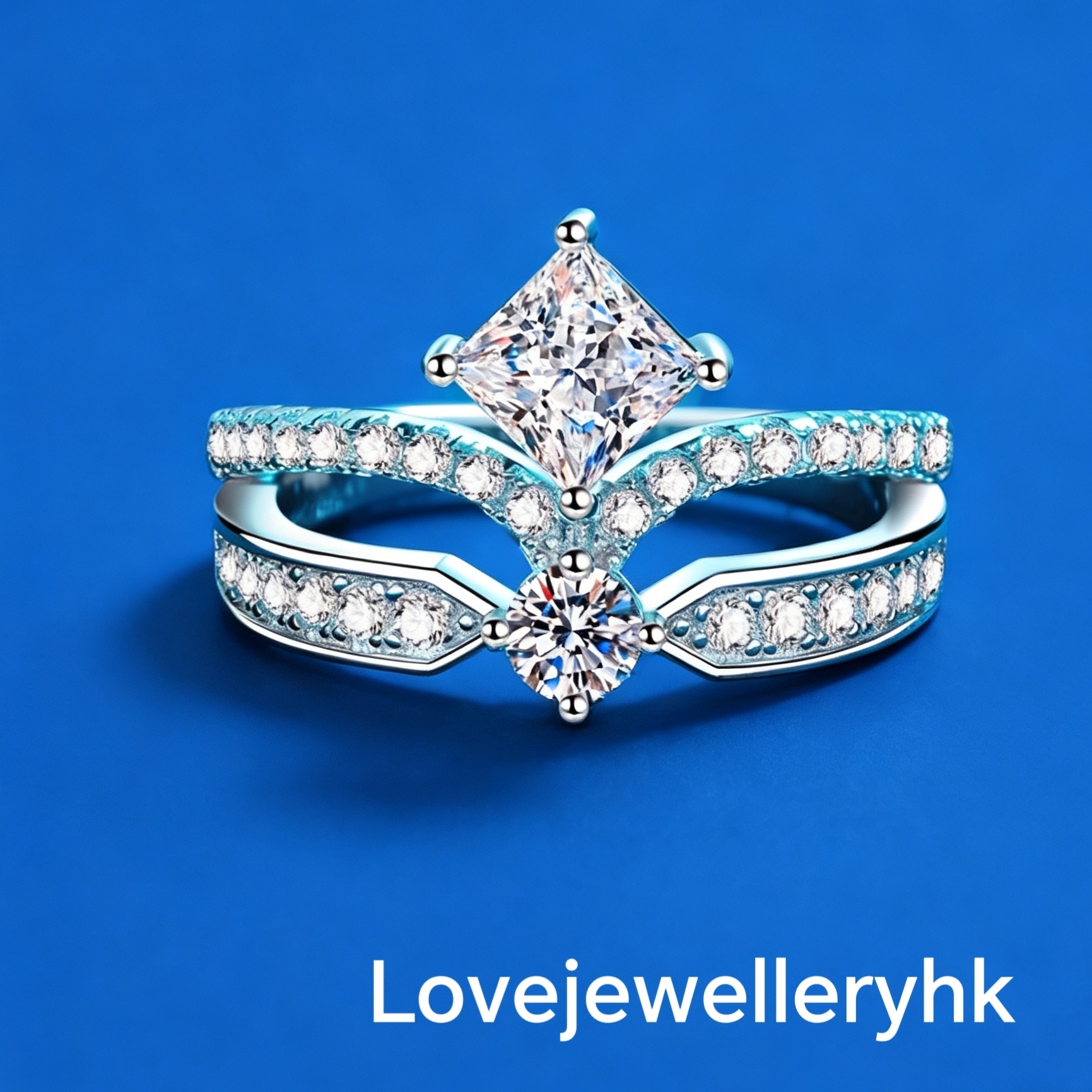 公主方皇冠莫桑鑽   R1.3C099