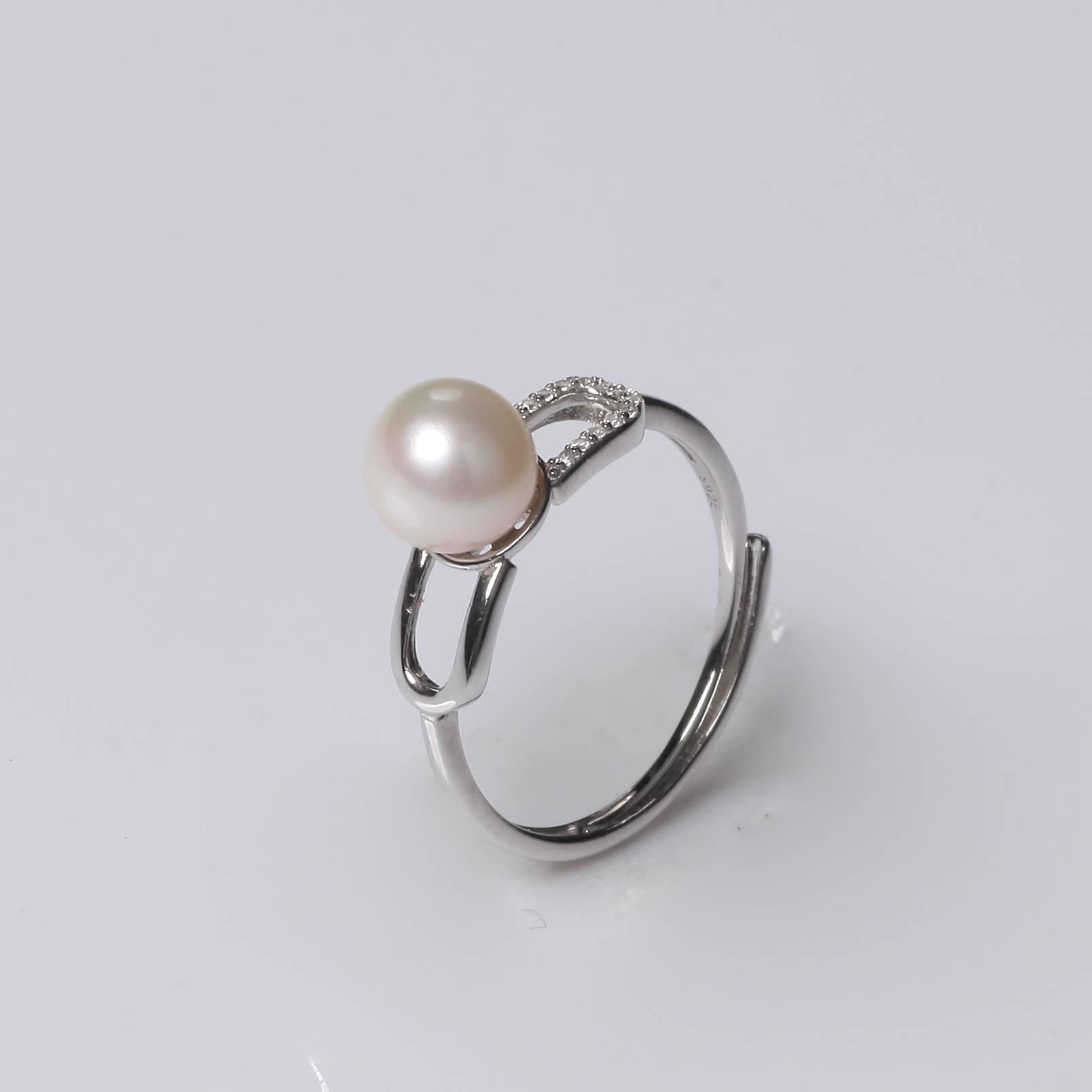 (EC65) 6-7MM天然淡水珍珠回珍針戒指(S925) - #珍珠 #2004PE