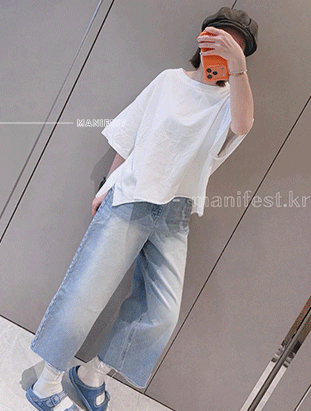ᴴᴼᵀ ▸▸店長推薦◃◃ 春夏新款/水洗側開衩棉質上衣 MANIFEST正韓🇰🇷