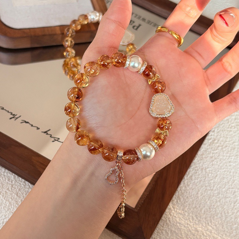 【金日】超級招財黃塔晶/阿賽特黃水晶x彌勒佛爆富水晶手鍊