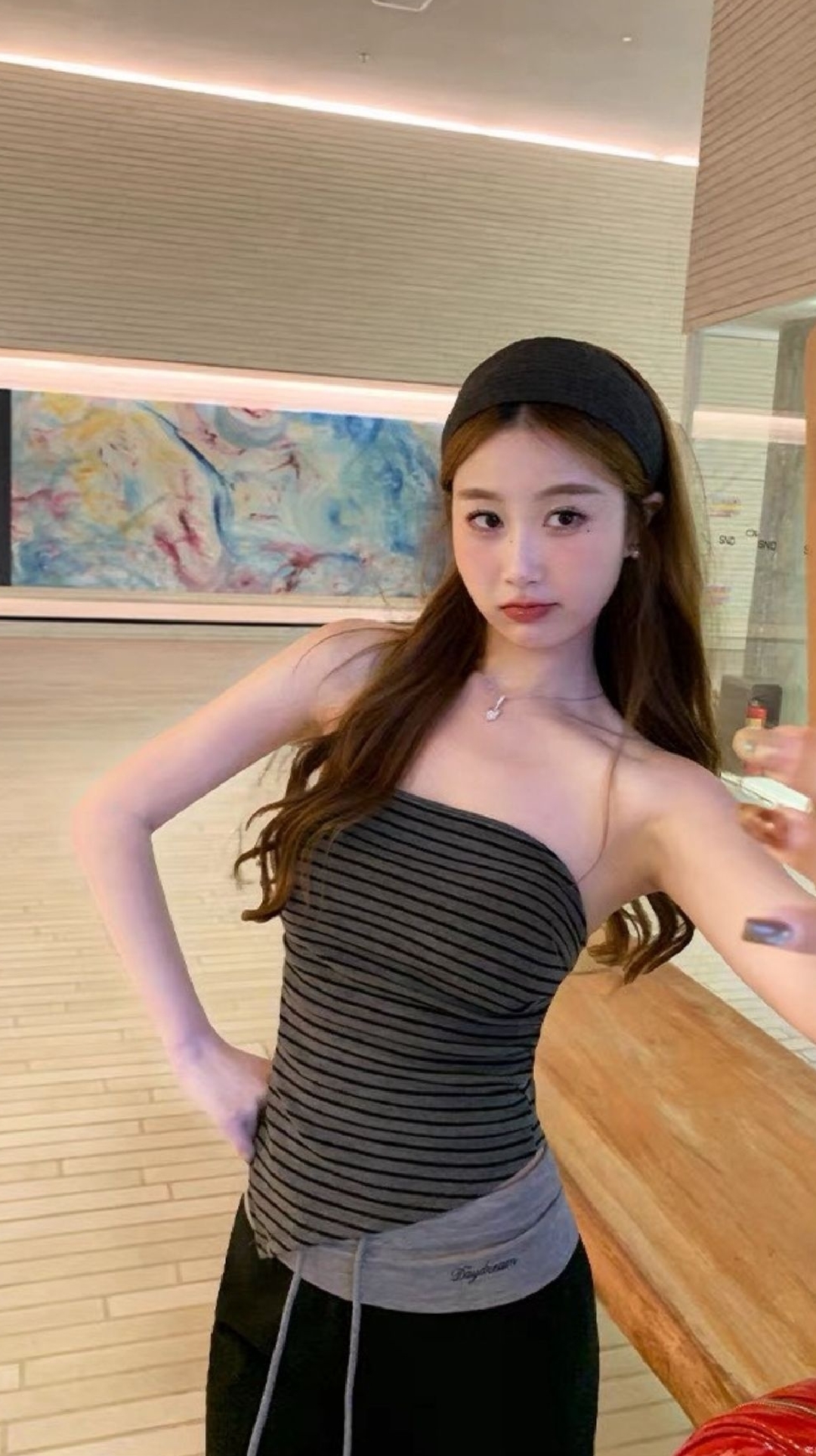 G6086-不規則平口短版上衣