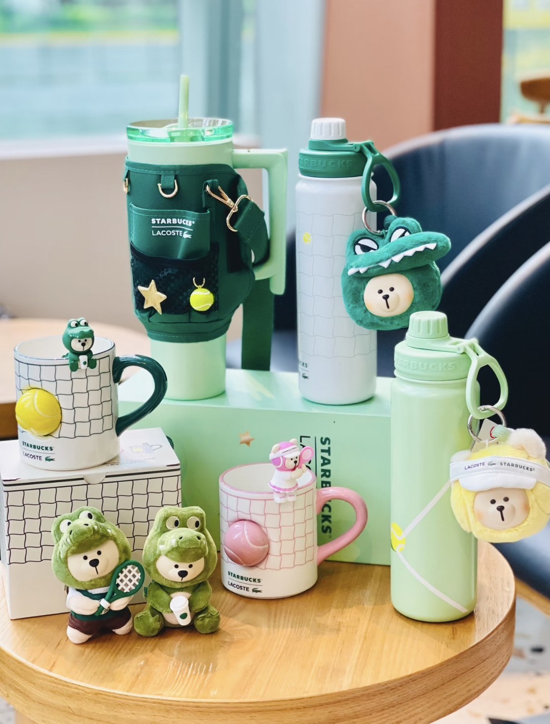 <可愛到炸掉😵‍💫> STARBUCKS X LACOSTE 星巴克聯名冰壩杯 杯套 吊飾 五款