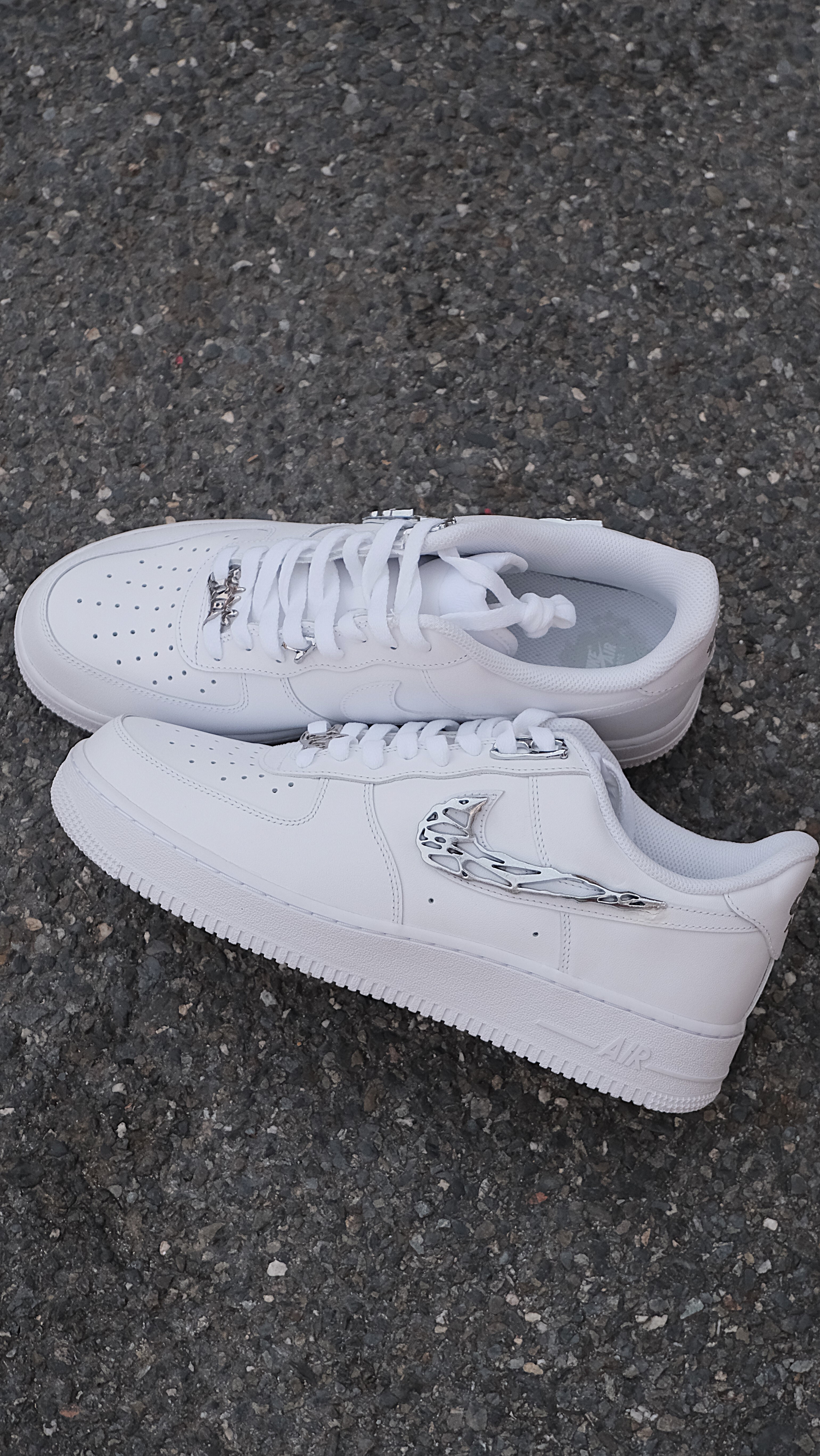 Nike Air Force 1 "Molten Metal" 液態銀 板鞋 男女同款 休閒鞋 CW2288-111客製