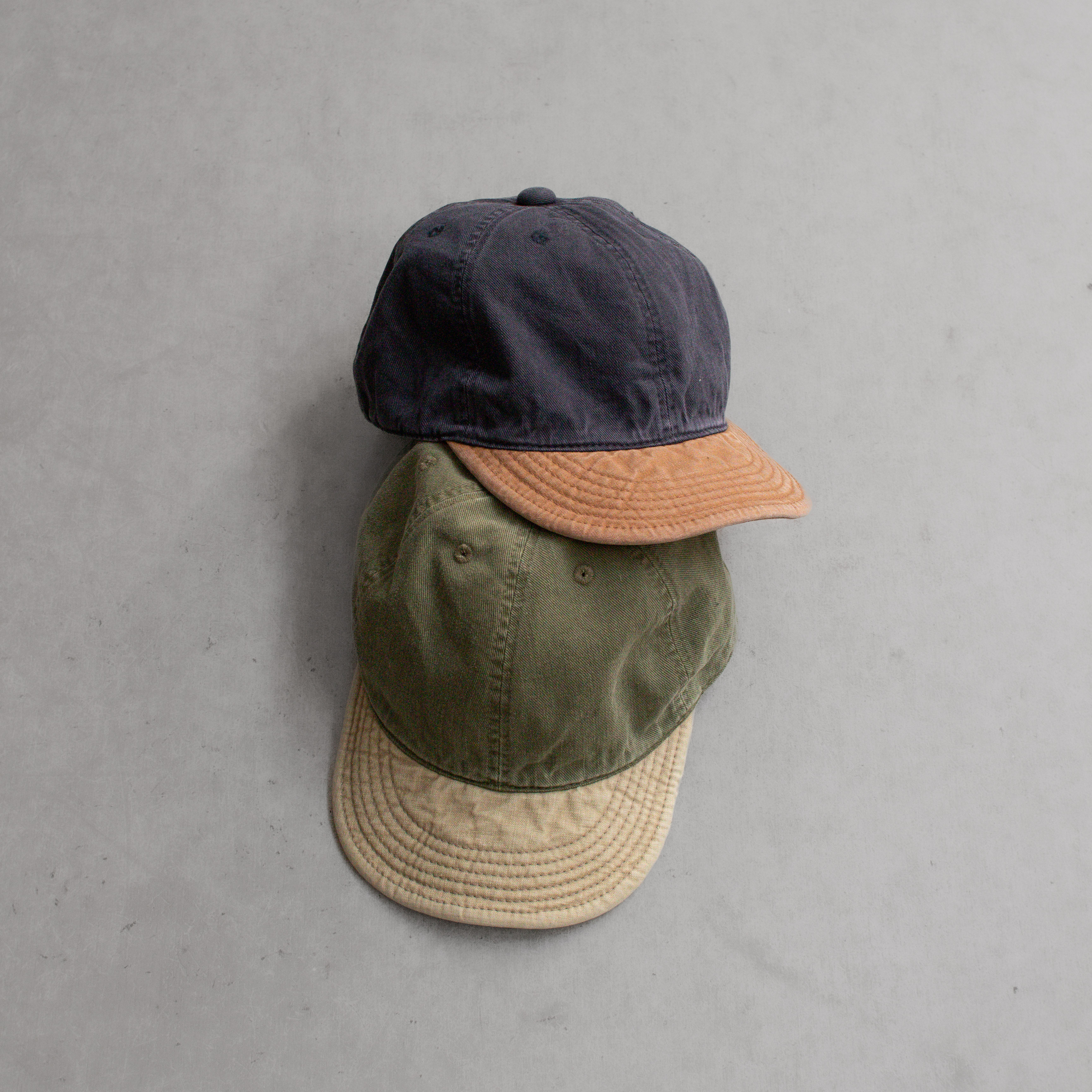 HIGHER HT26004 CHINO OXFORD BRIM CAP 拼接 雙色 棒球帽