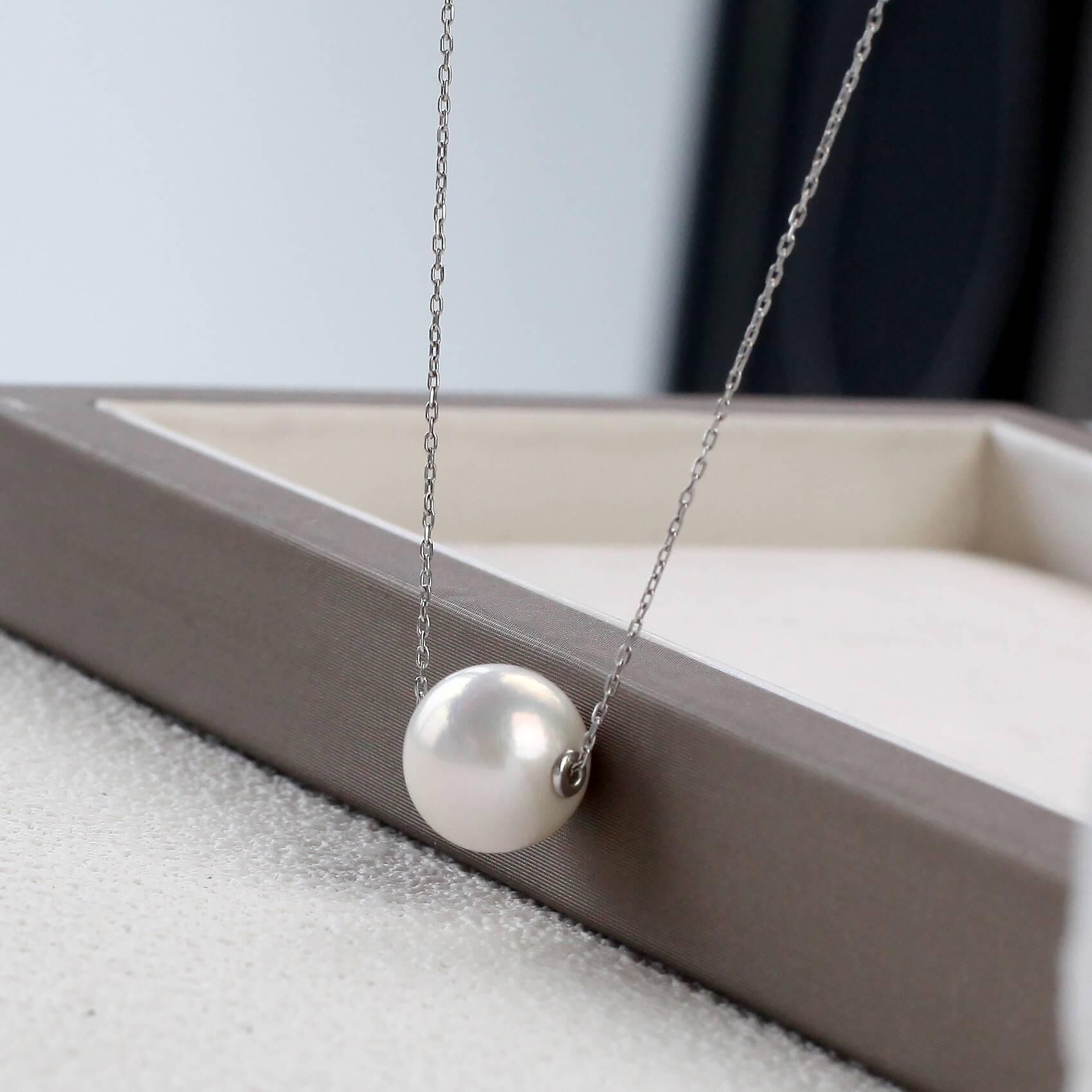 (EC73) 13-14MM天然淡水路路通珍珠頸鏈(S925) - #珍珠 #2004PE