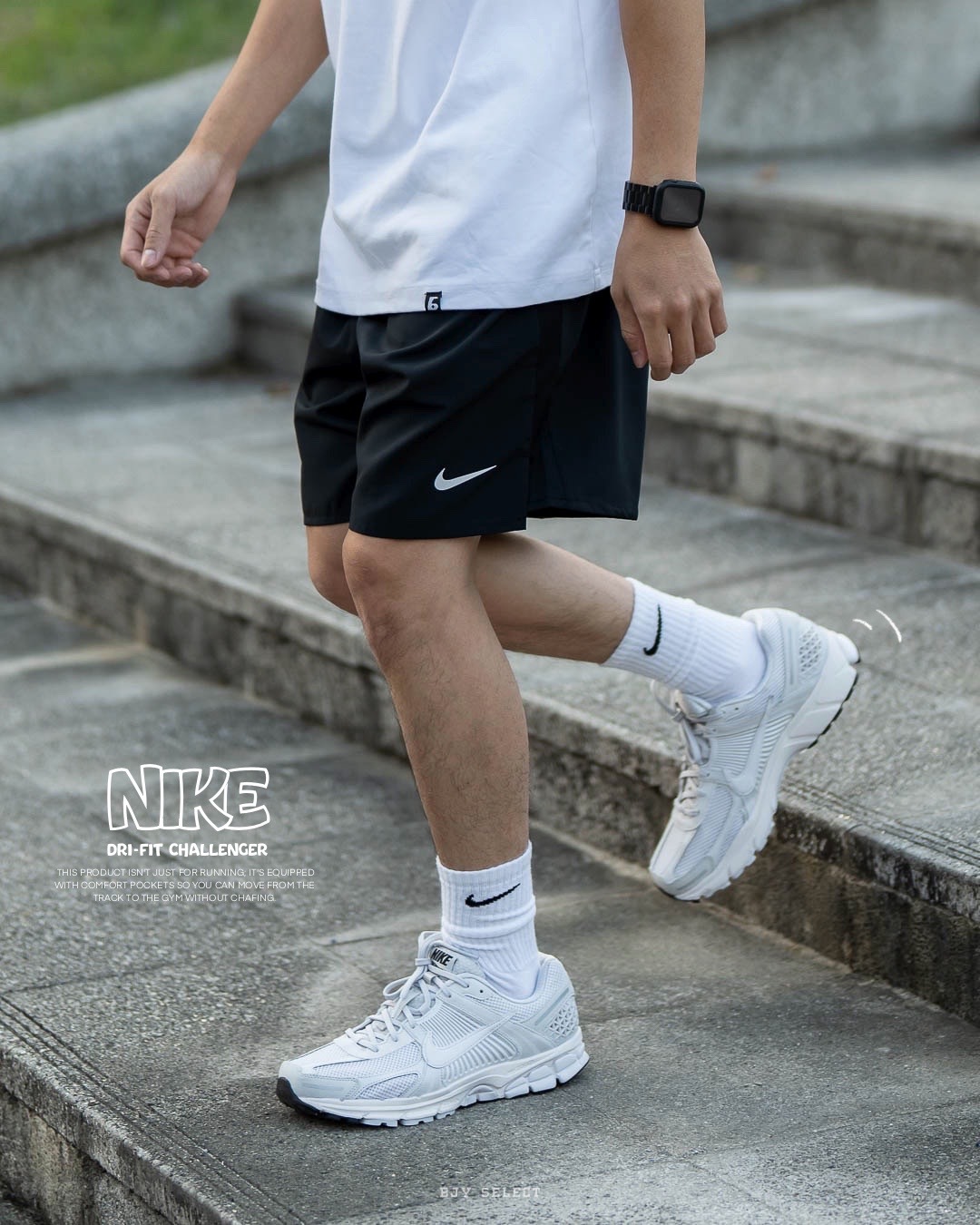 #現貨 Nike Dri-FIT 膝上褲 慢跑 抽繩短褲 DV9345-010 黑