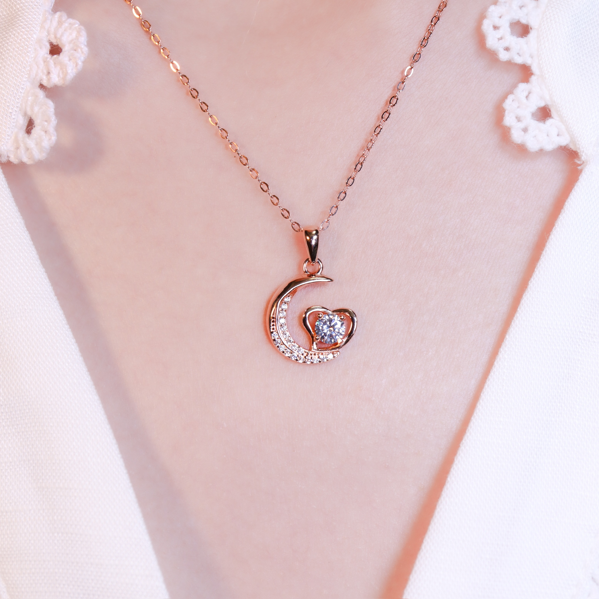 | 925純銀・白金・玫瑰金 | 陪伴即愛項鍊  (銀/玫瑰金) | NE1626 |