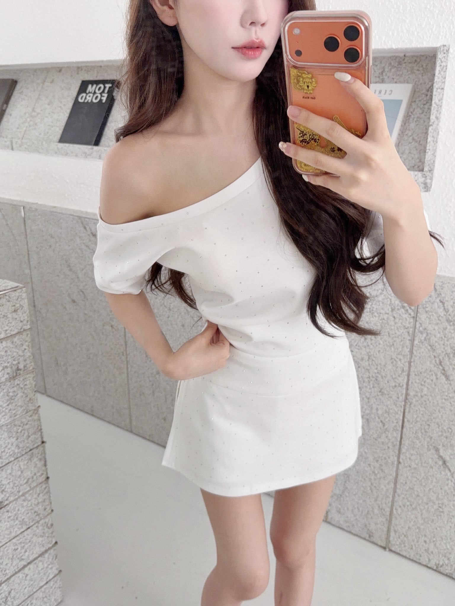 ⭐ 甜欲辣妹滿天星亮鑽短裙套裝💜