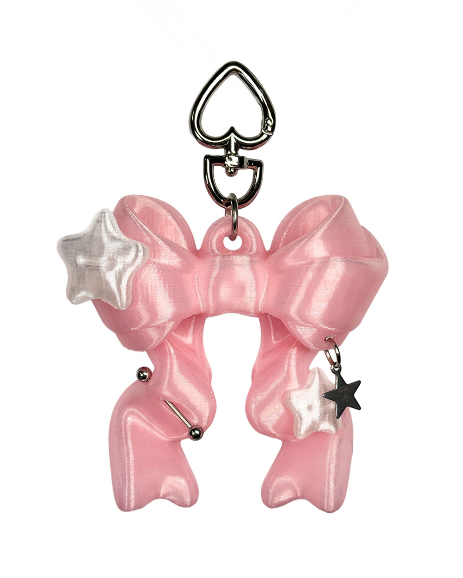 JIMI SUPERSTAR RIBBON BALM KEYCHAIN  - Clear Pink