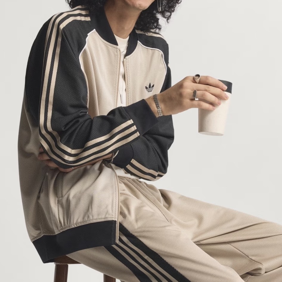ADIDAS ORIGINALS ADICOLOR 網眼 珍珠奶茶配色 愛迪達外套 三葉草 KE0114