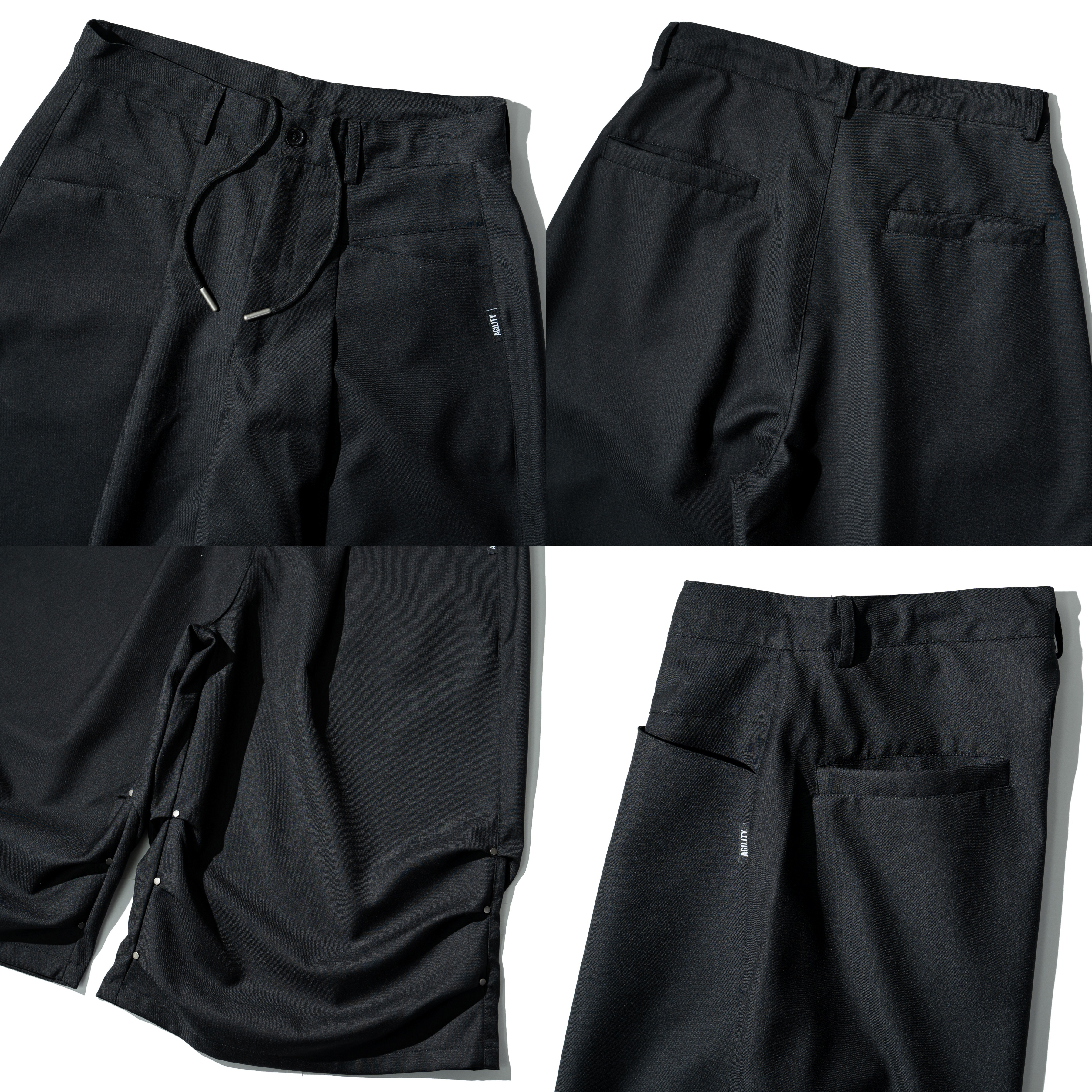 AGILITY Staff "HA" Pleated Cropped Pants 褶線 西裝 七分褲 [STA-2]