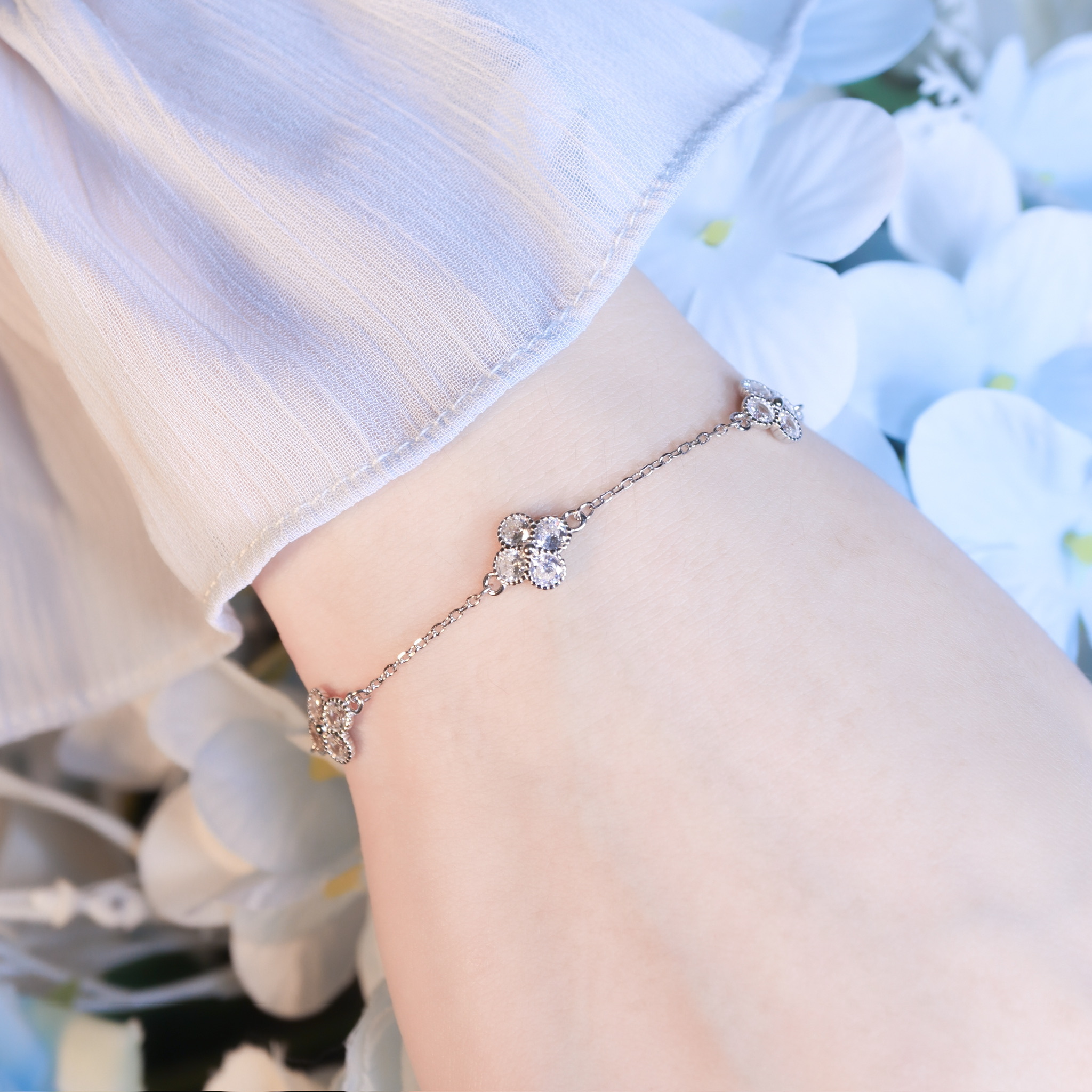 | 925純銀・白金・ 玫瑰金 | 小幸福手鏈(銀/玫瑰金) | BR1534 |