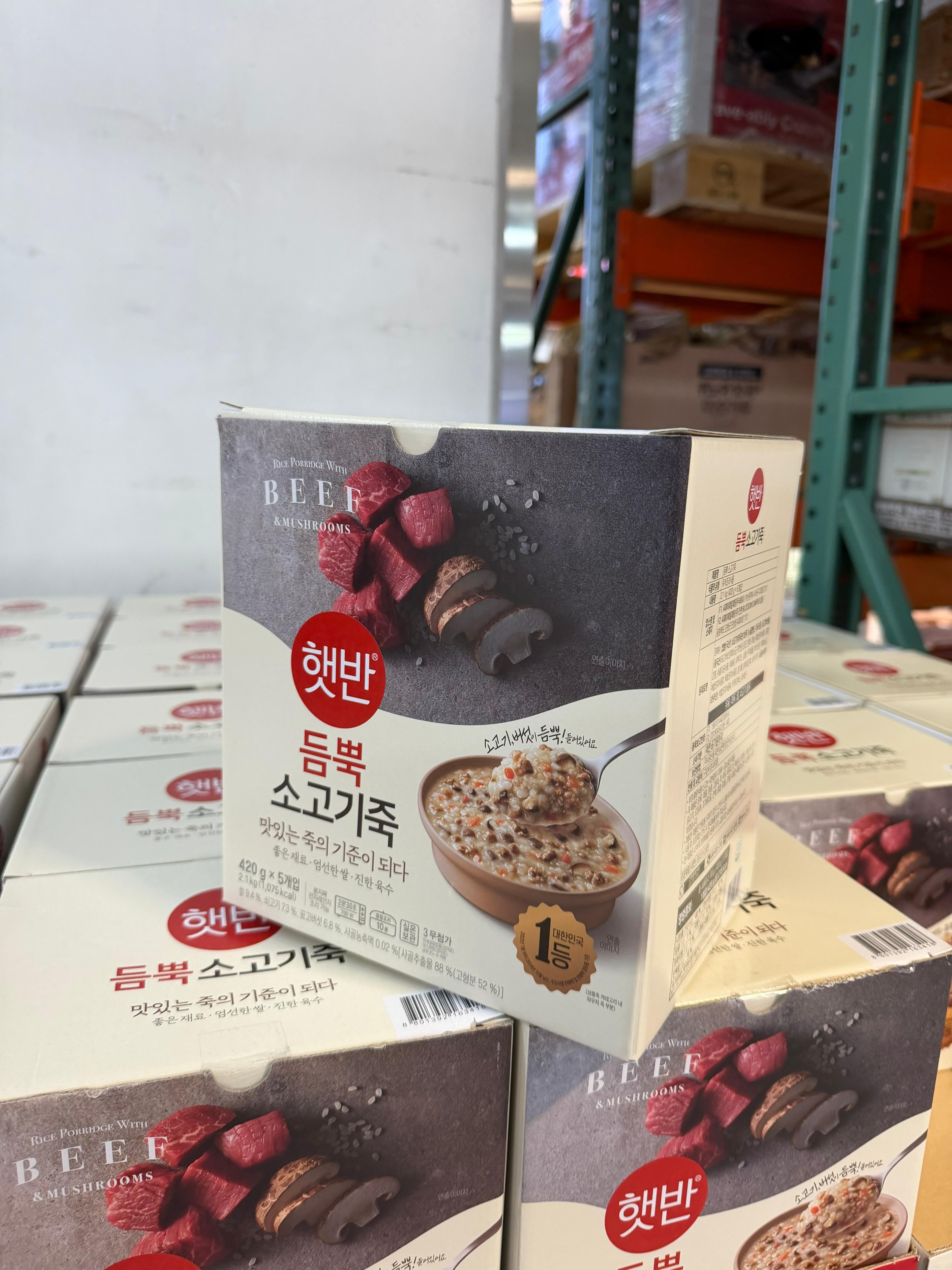 【直播】LX0418636 韓國牛肉雜菌粥（高蛋白即食款）(1盒5包)