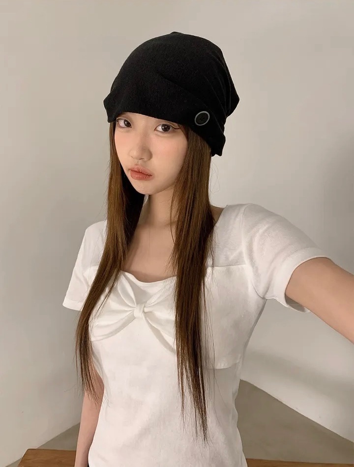 【延長3.5截單！首批優惠價預訂】韓國方領蝴蝶結短袖上衣（3色）