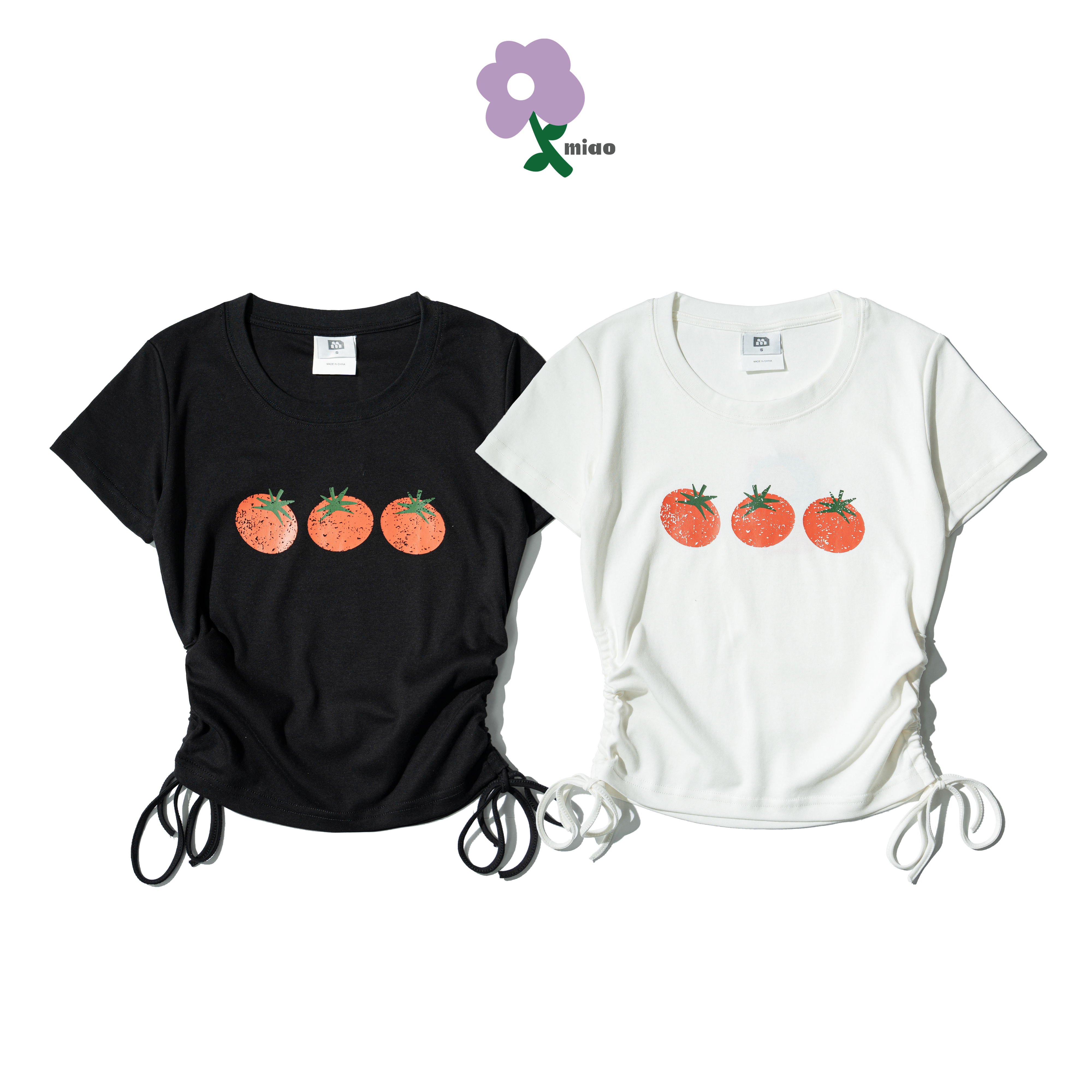 AGILITY MIAO Drawstring Image Tee 側抽繩 短板 番茄短袖Tee [M-TS2]