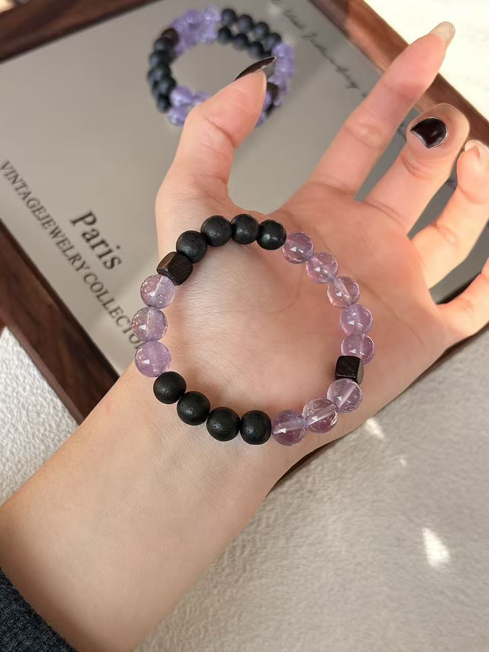 【九重紫】天然紫水晶x沉香原創設計水晶手鍊