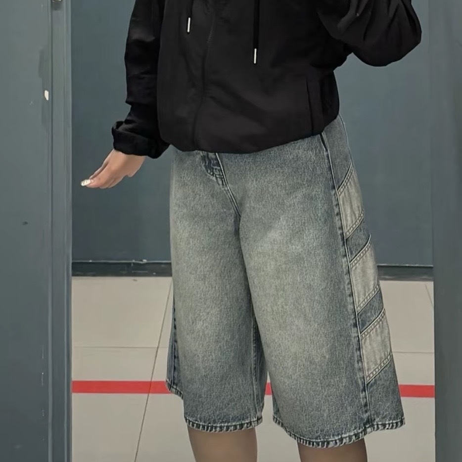 ADIDAS ORIGINALS 牛仔淺藍 七分褲 牛仔褲 寬鬆 街頭 男款 KE0133