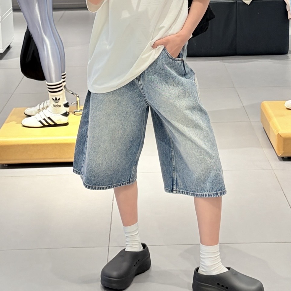 ADIDAS ORIGINALS 牛仔淺藍 七分褲 牛仔褲 寬鬆 街頭 男款 KE0133