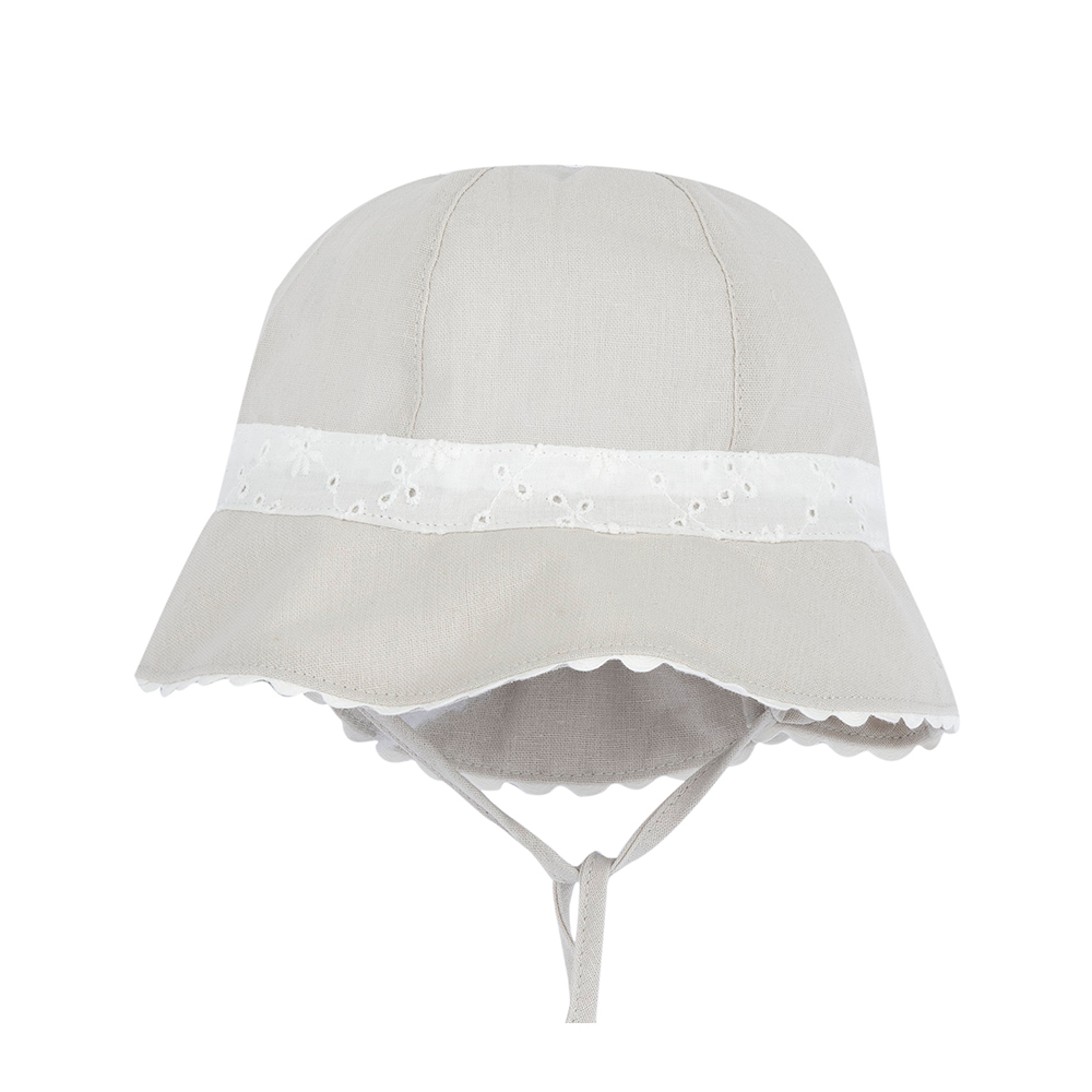 摩洛哥花園-繡花布蝴蝶結裝飾圓帽