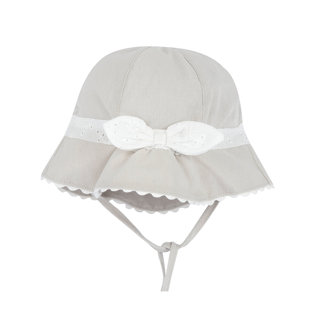 摩洛哥花園-繡花布蝴蝶結裝飾圓帽