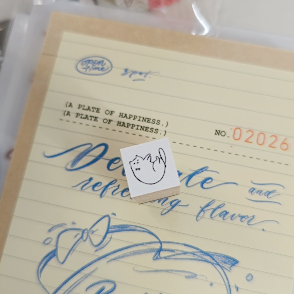 茄子先生．Something special 英文字木頭印章