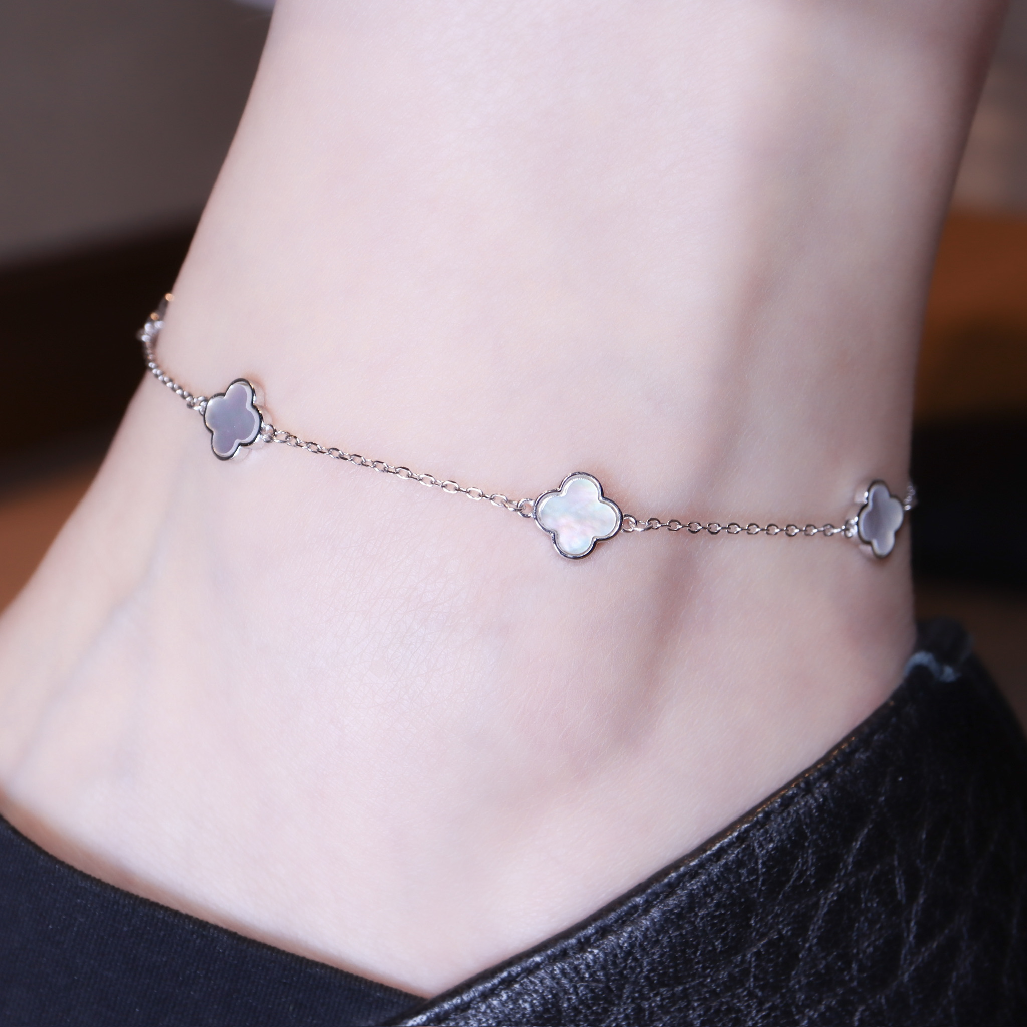 | 925純銀・白金 |純凈幸福腳鏈 | AN0146 |