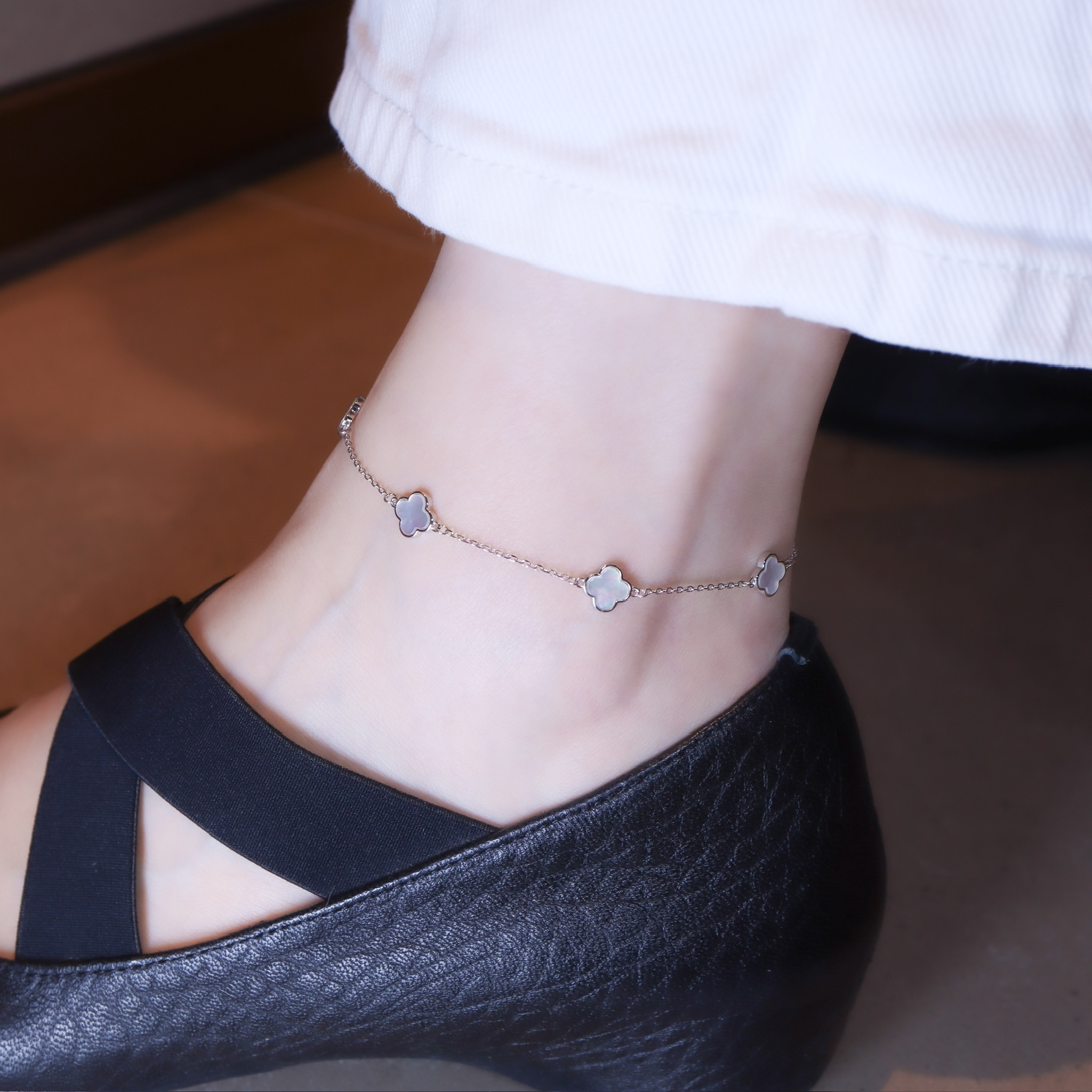 | 925純銀・白金 |純凈幸福腳鏈 | AN0146 |