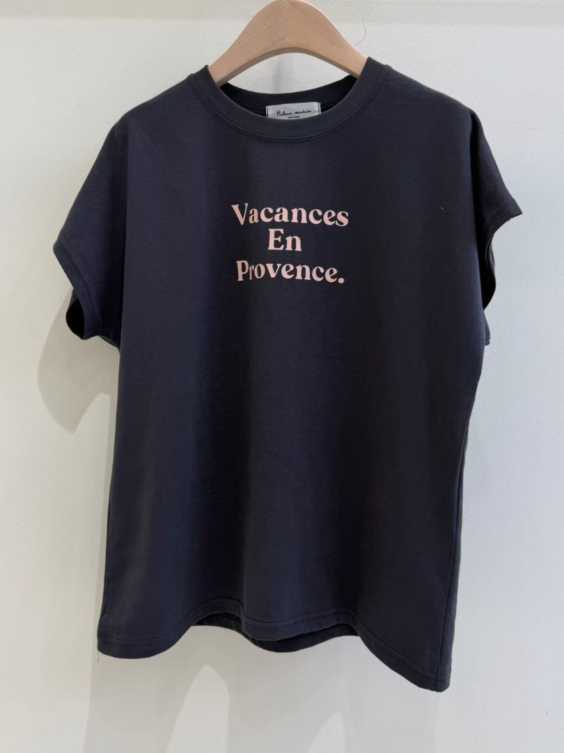 韓系法文簡約系列｜文青質感短袖上衣