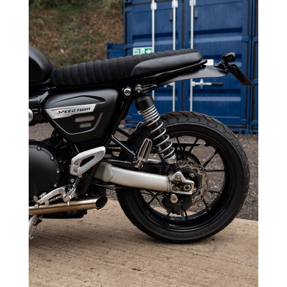 Motone 水冷 Speed Twin 1200專用 麂皮 雙座 椅墊 雙縫線 橫條紋 Viper - 黑