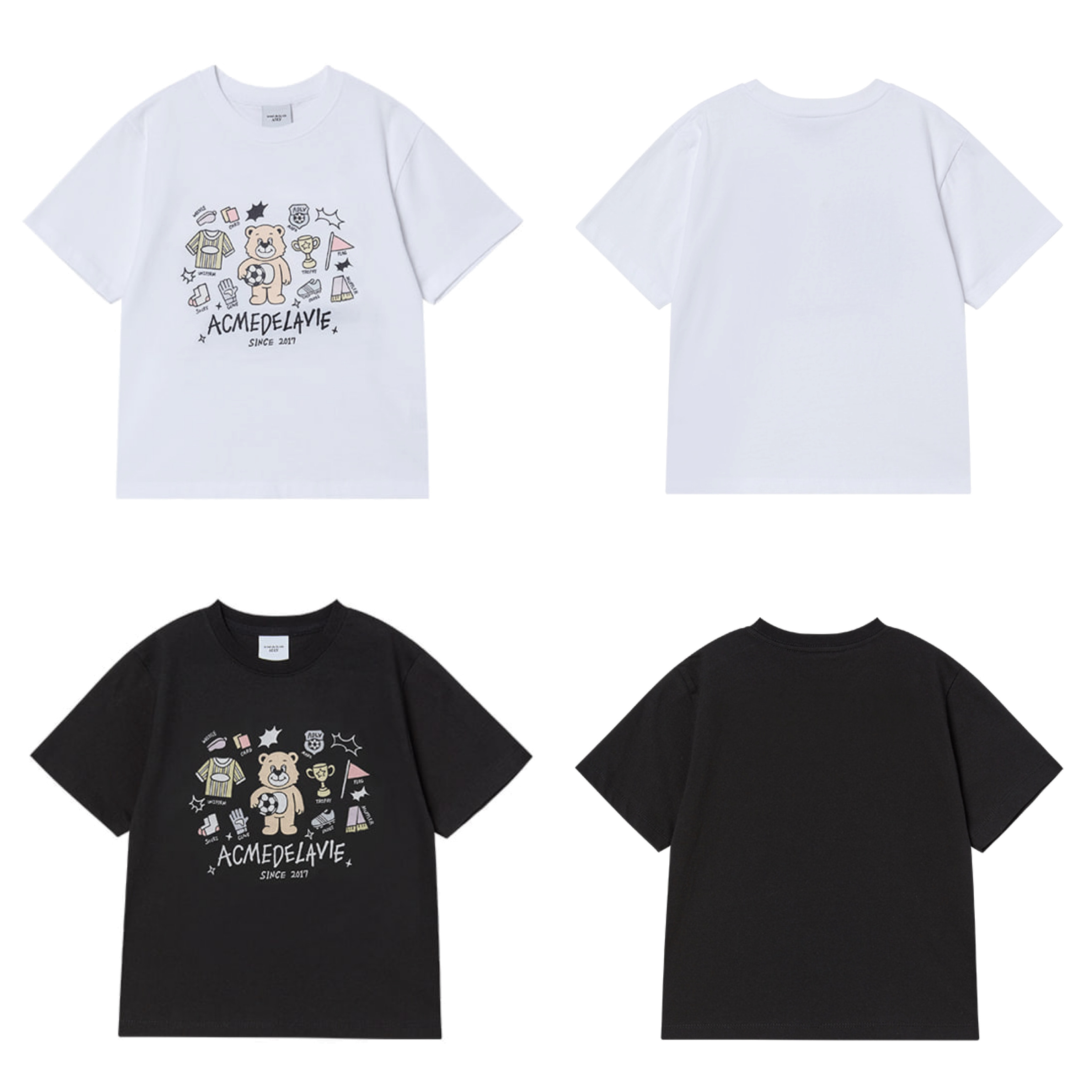 【20】ADLV KIDS SOCCER AC BEAR SHORT SLEEVE T-SHIRT (4個尺碼 / 2色選擇)