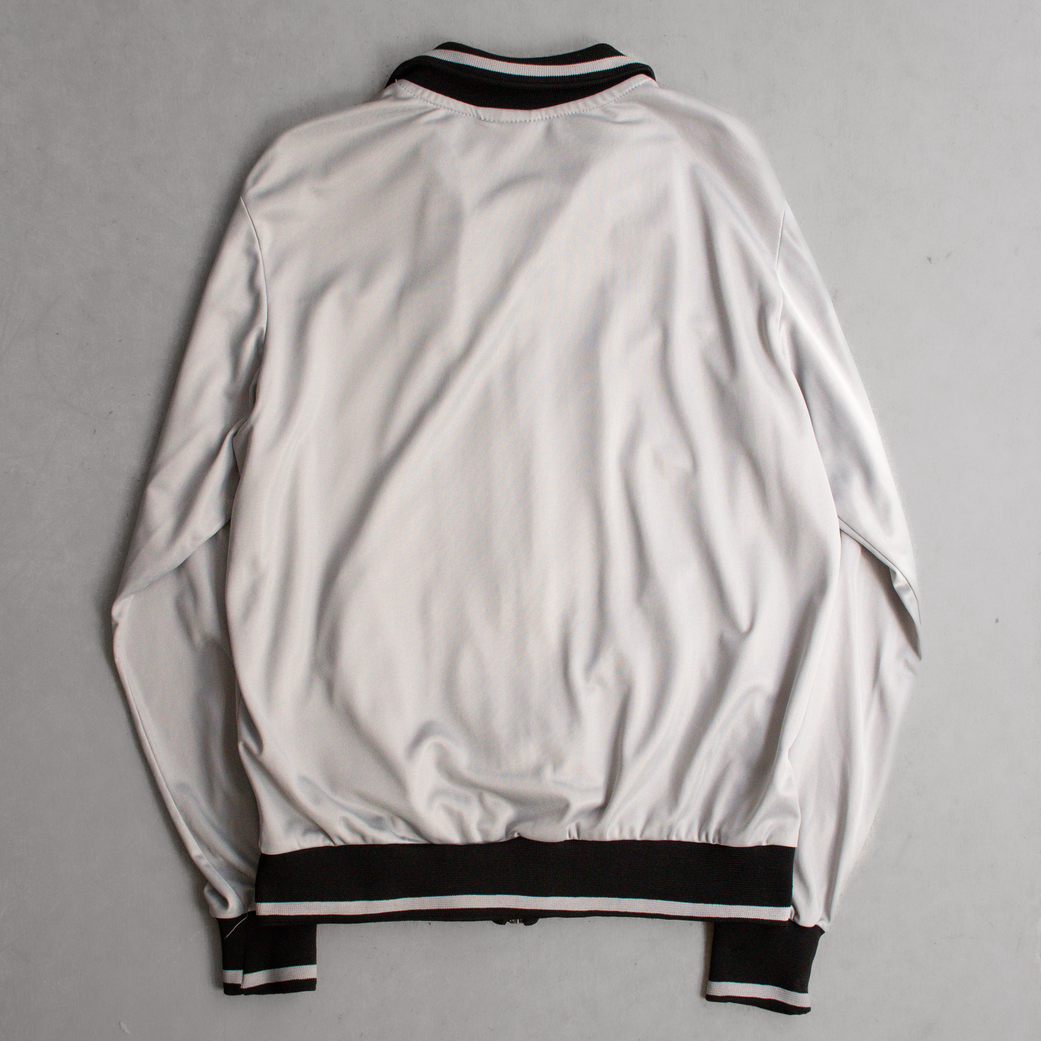 70S NIKE TRACK JACKET 美國製 灰色 緞面 滾邊 高領 運動外套