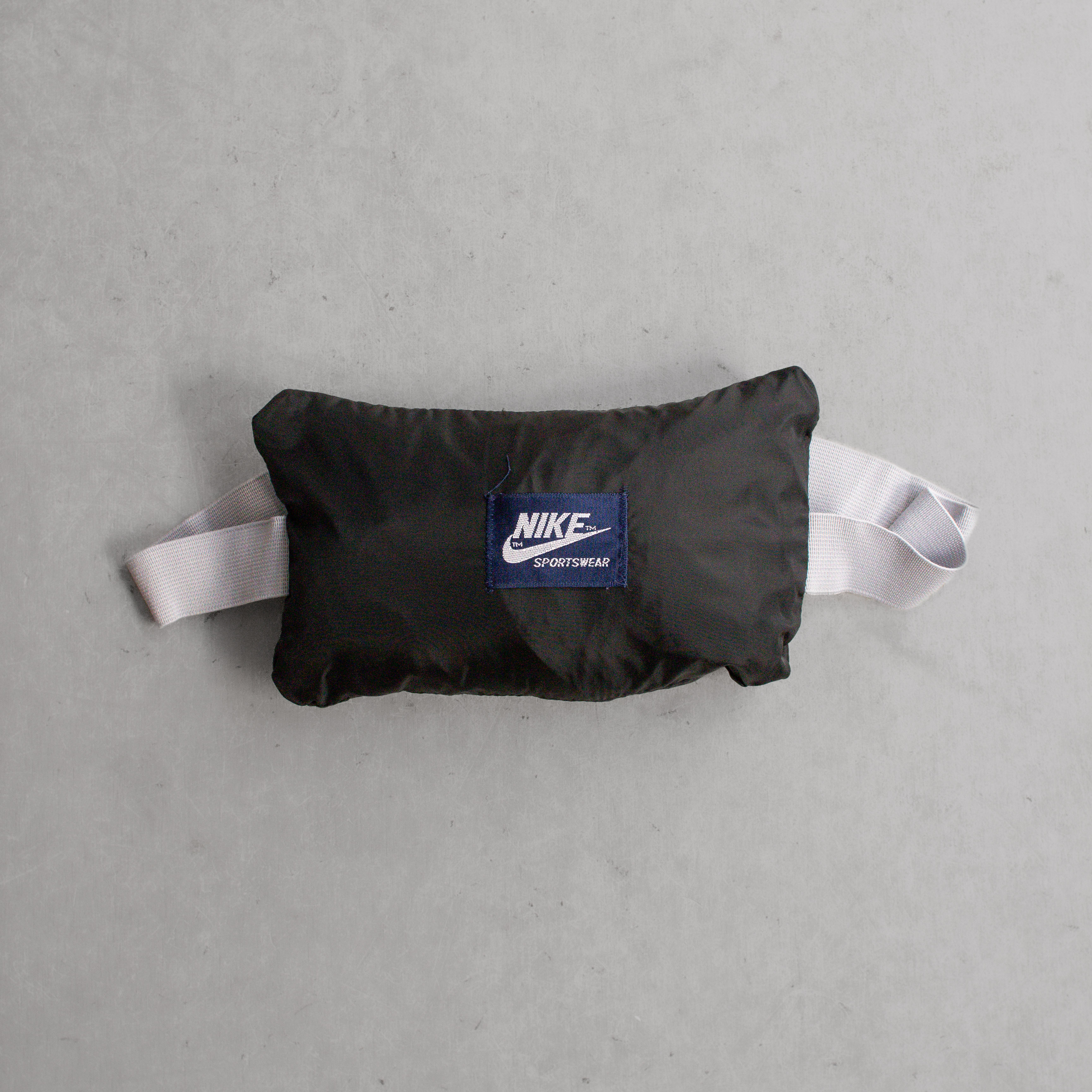 80S NIKE WINDBREAKER PULLOVER 美國製 灰藍 可收納 尼龍 防風 套頭上衣 M