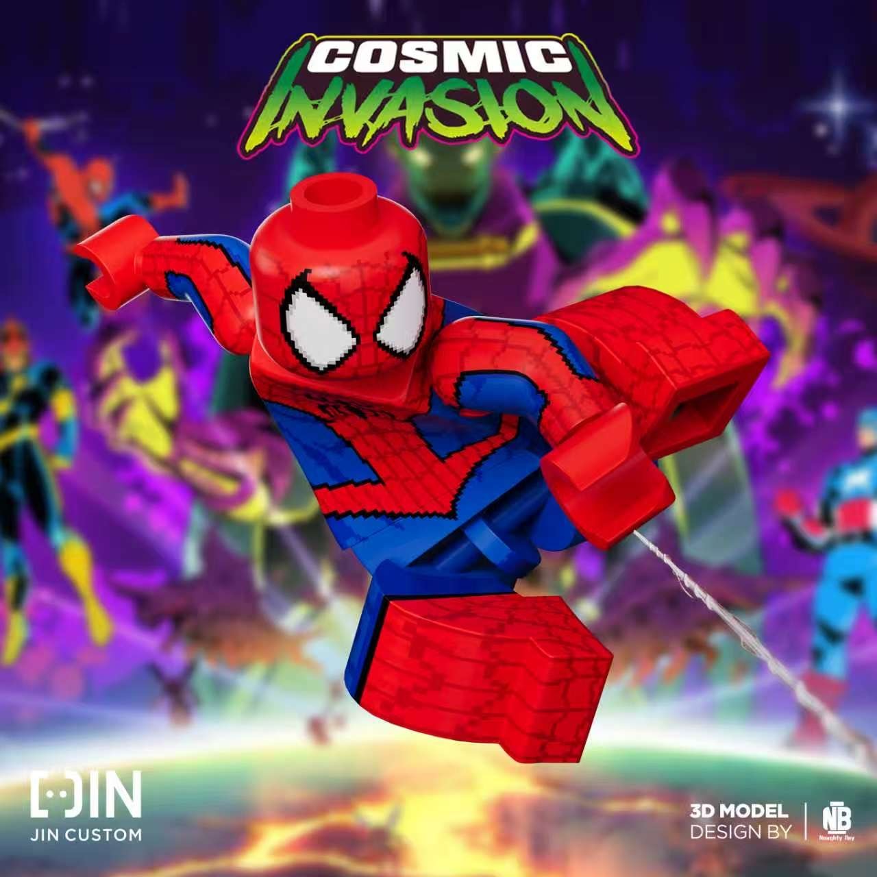 [Jin Custom][Preorder] Cosmic Invasion Spider Man Ver2 [PADprinted]