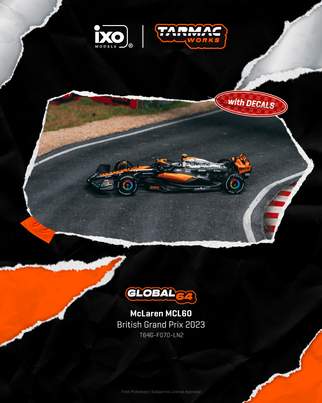 Tarmac Works McLaren MCL60 英國站 2023 Lando Norris