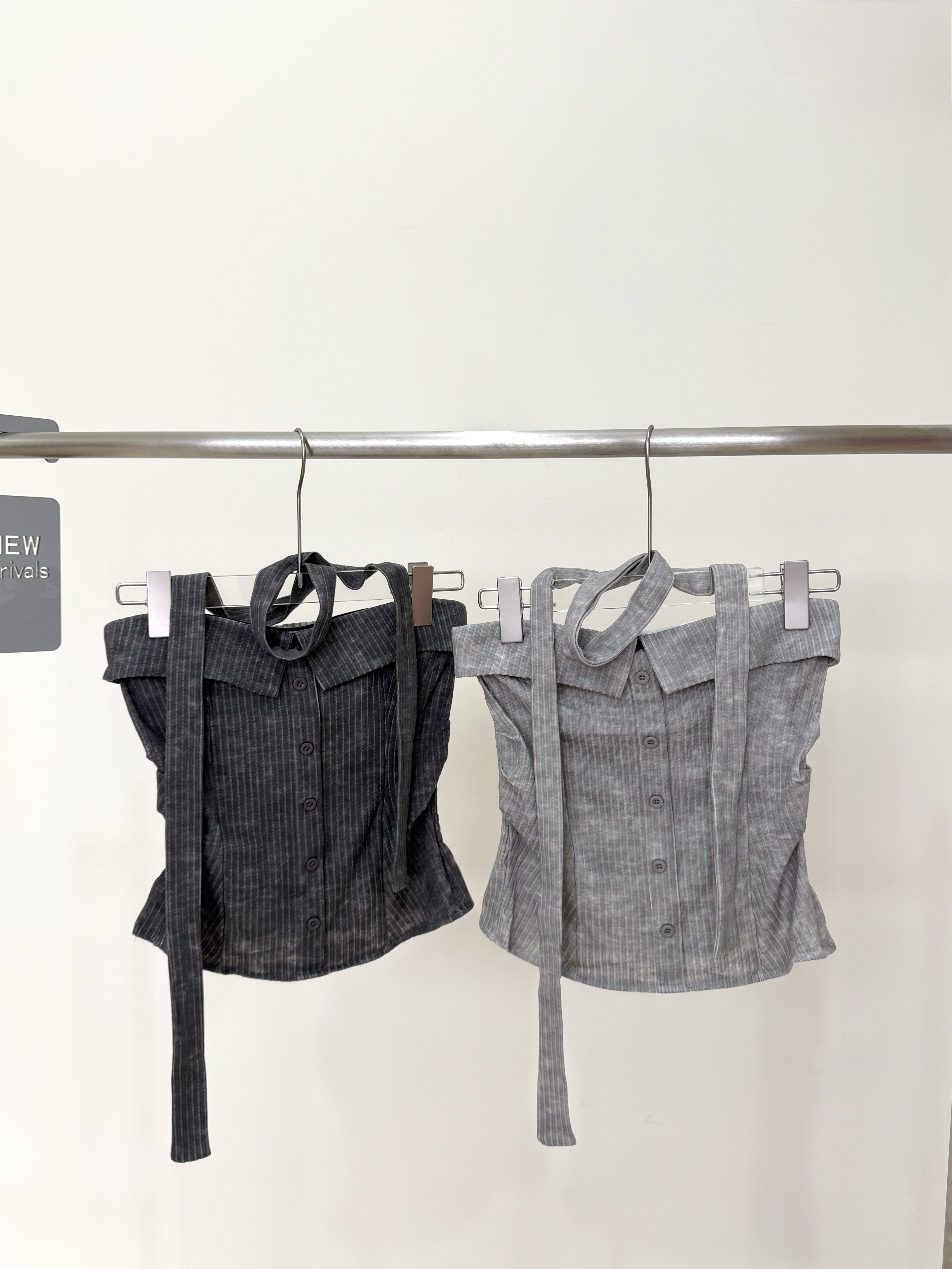 暈染直紋平口背心