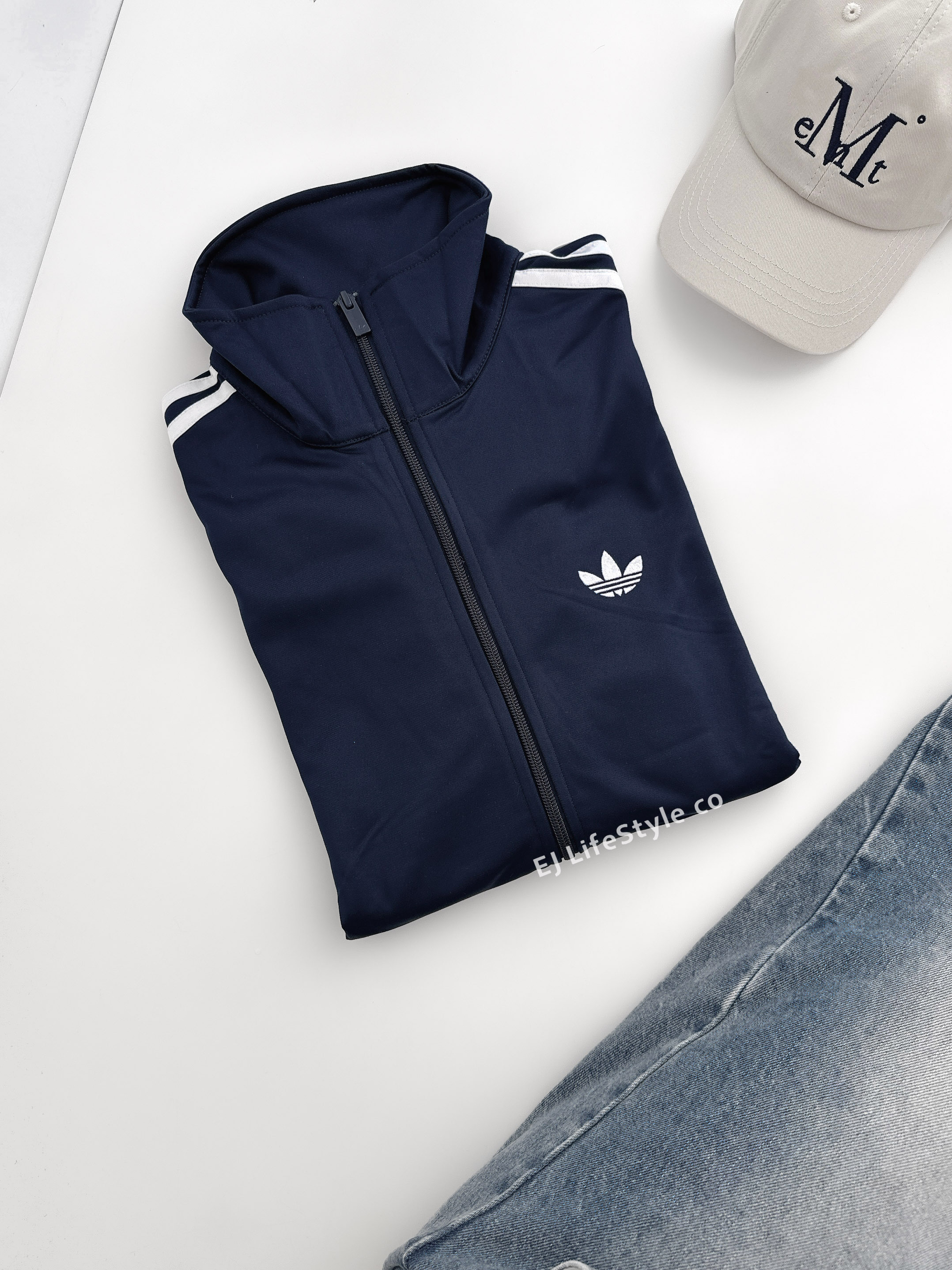 ADIDAS FIREBIRD TT 立領運動外套 三線 三葉草 海軍藍 男款 KD8313 / 現貨