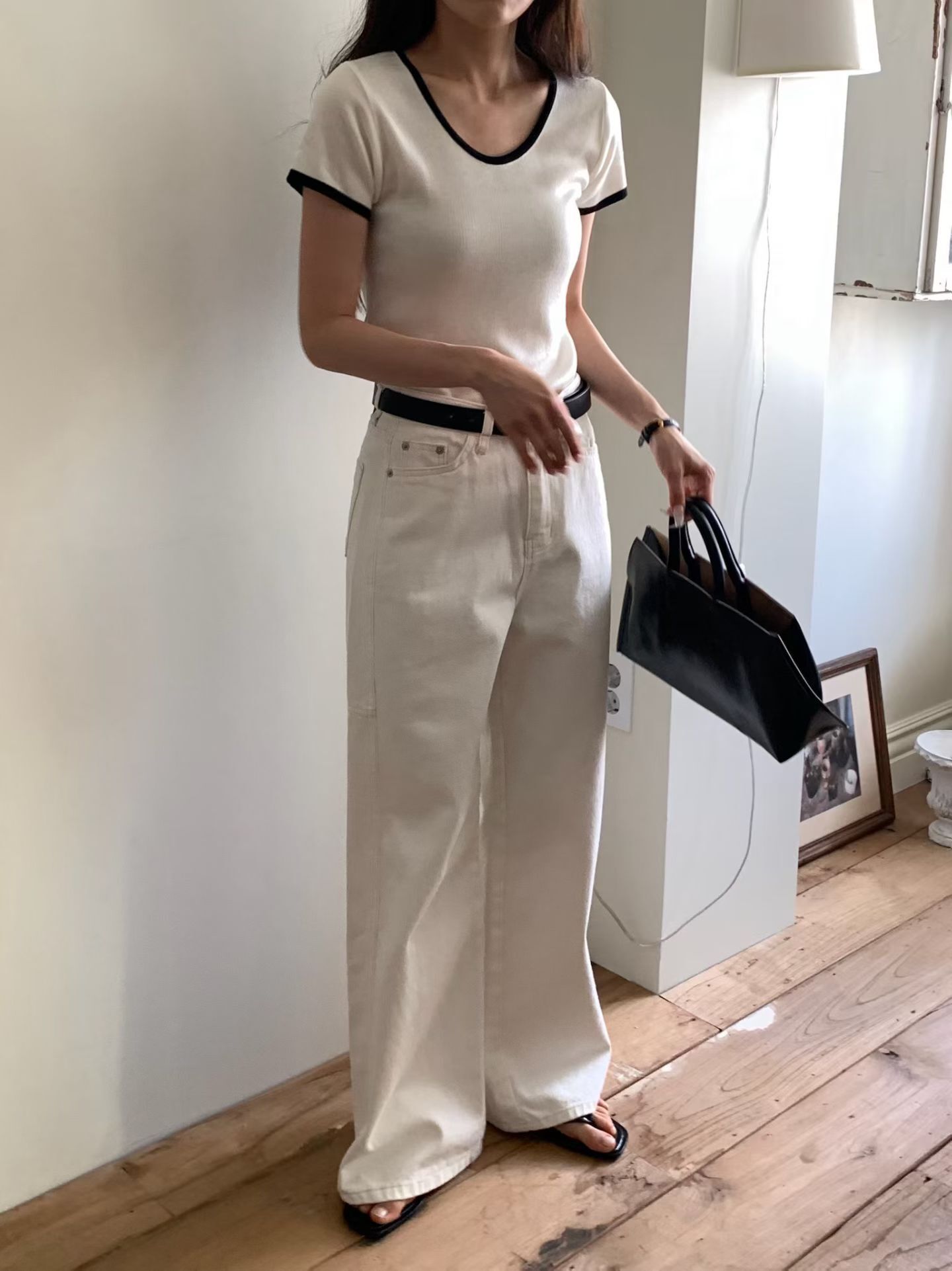 The soft colour block short sleeve tee