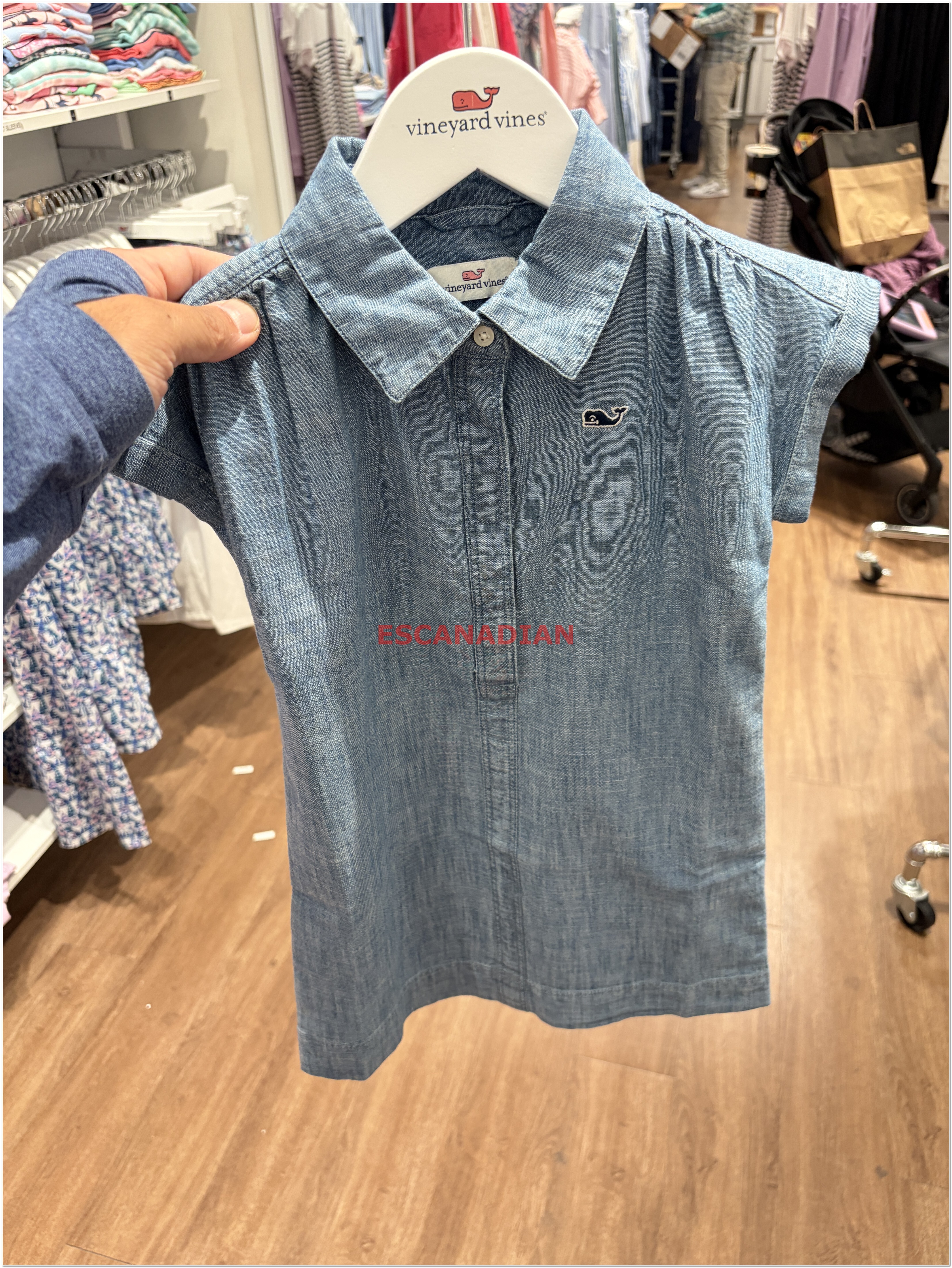 【限時】Vineyard Vines小鯨魚 女童裝 刺繡小標 休閒 牛仔洋裝