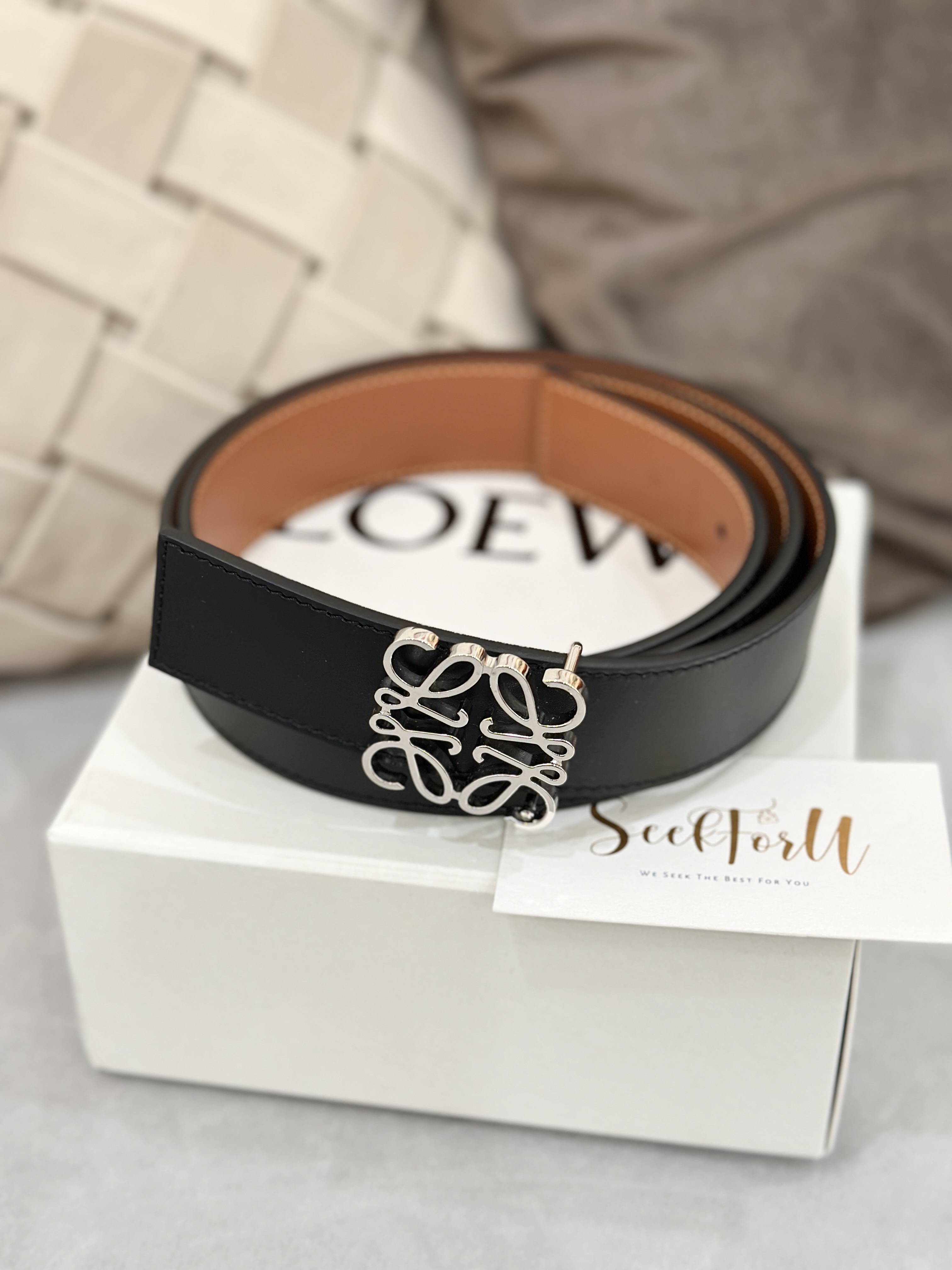 LOEWE Reversible Anagram Belt 3.5cm