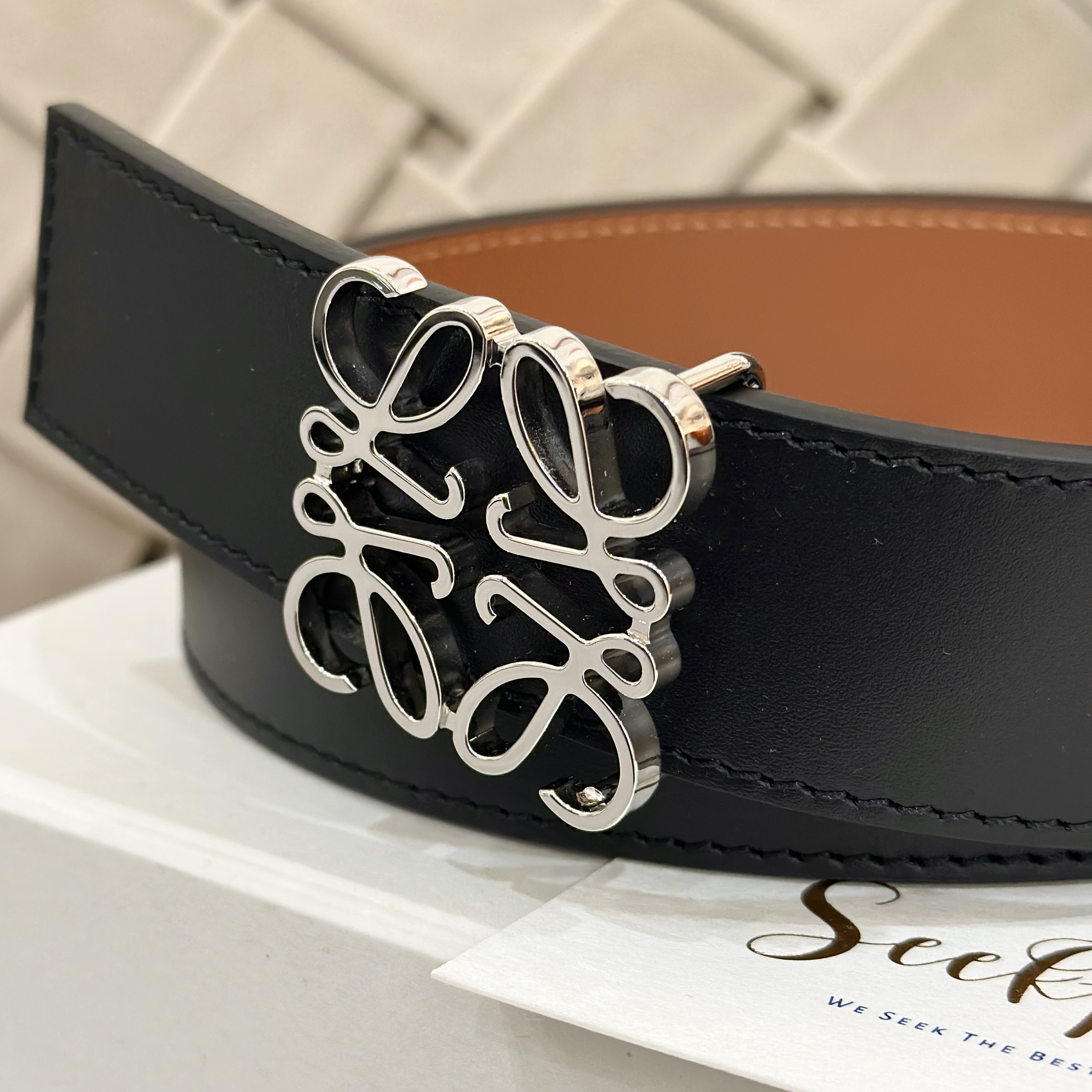 LOEWE Reversible Anagram Belt 3.5cm