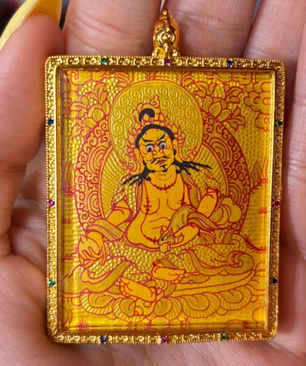 AB260418-Y24-金堂黃財唐卡（包證書）(需客人留姓名，出生年月日)(一對一大佛寺添磚加瓦增福增壽)(預計6月中到貨)(只限尖沙咀門市自取不包郵)