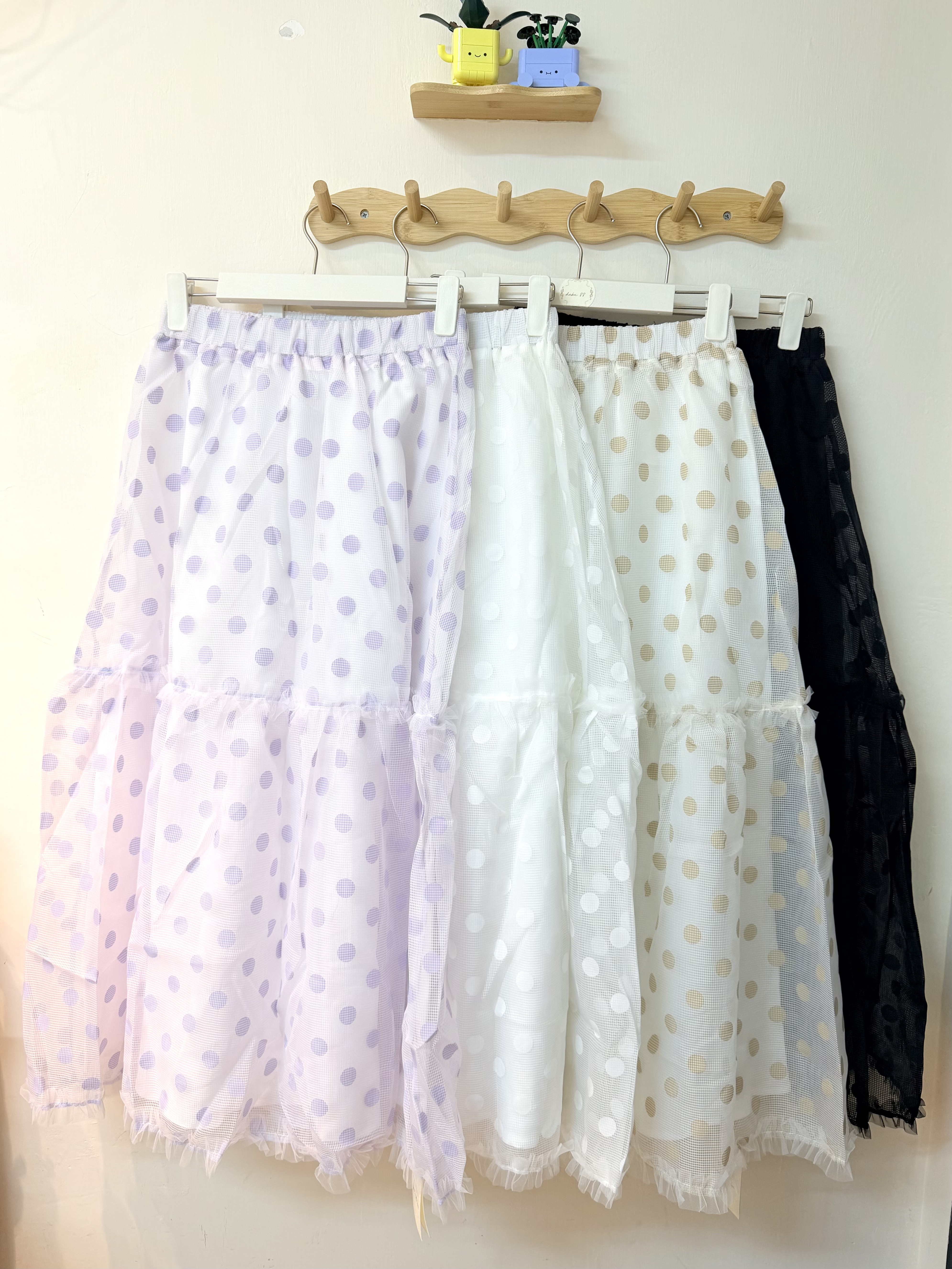 波點層層薄紗半裙⚫️